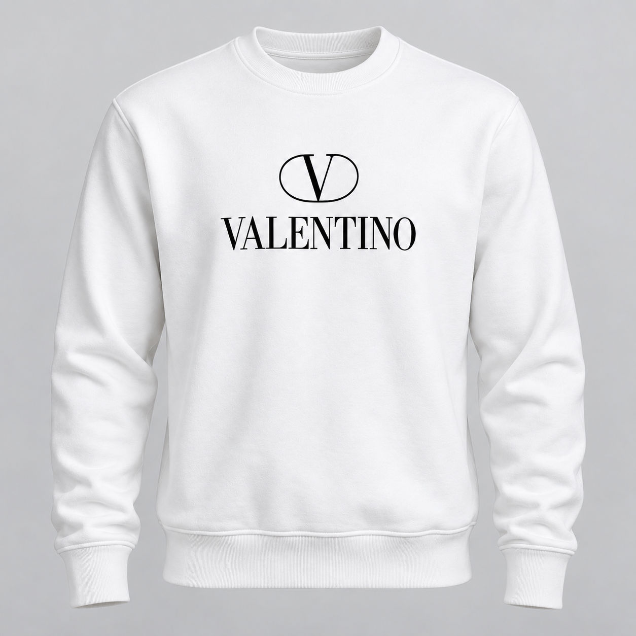 Men's Valentino Crewneck Sweatshirt | Color: White | View 7