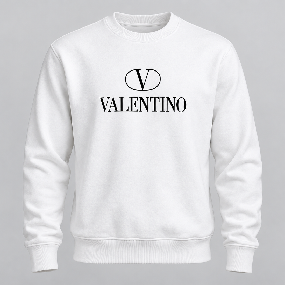 Men's Valentino Crewneck Sweatshirt | Color: White | View 7