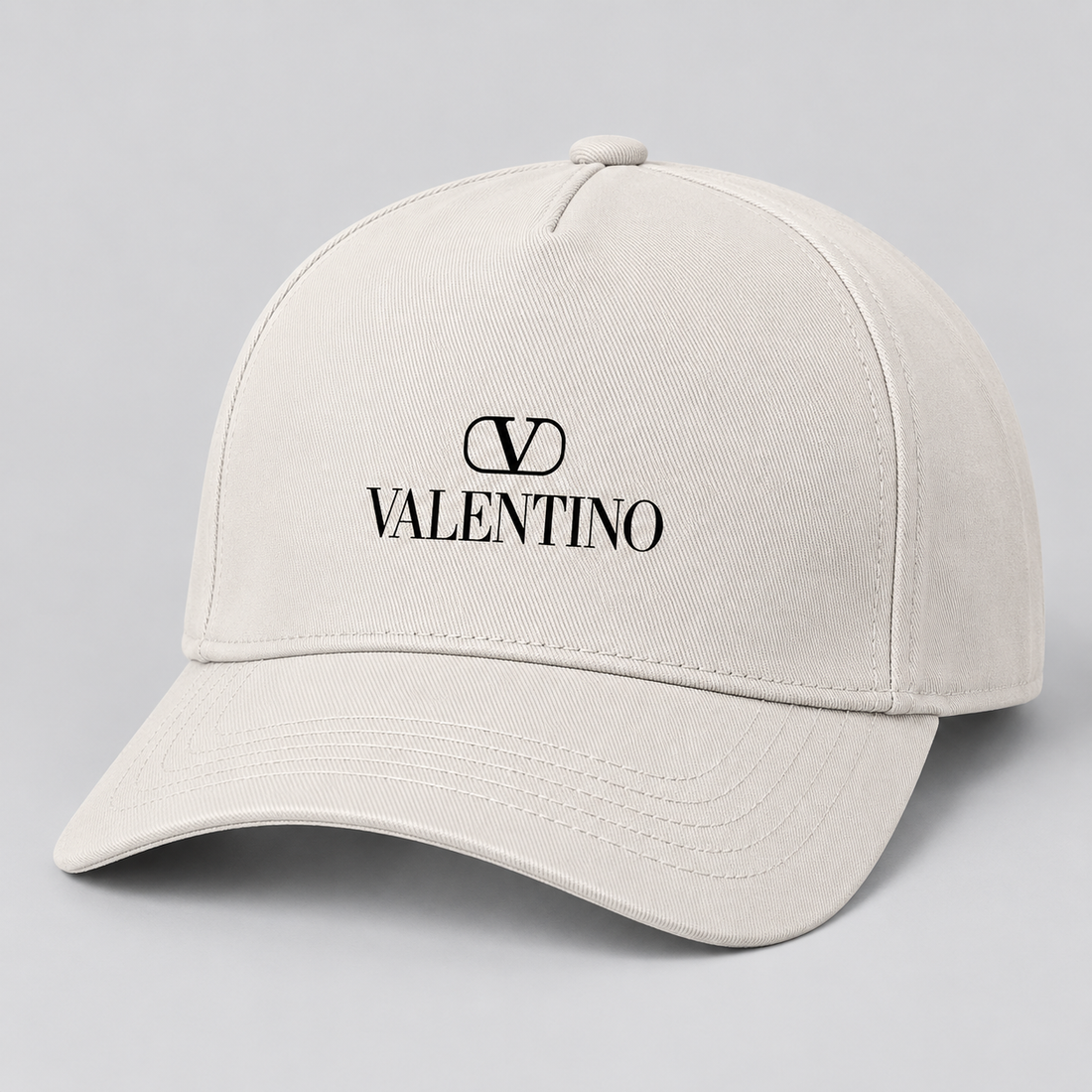 Valentino Dad Baseball Cap Hat | Color: Beige | View 1