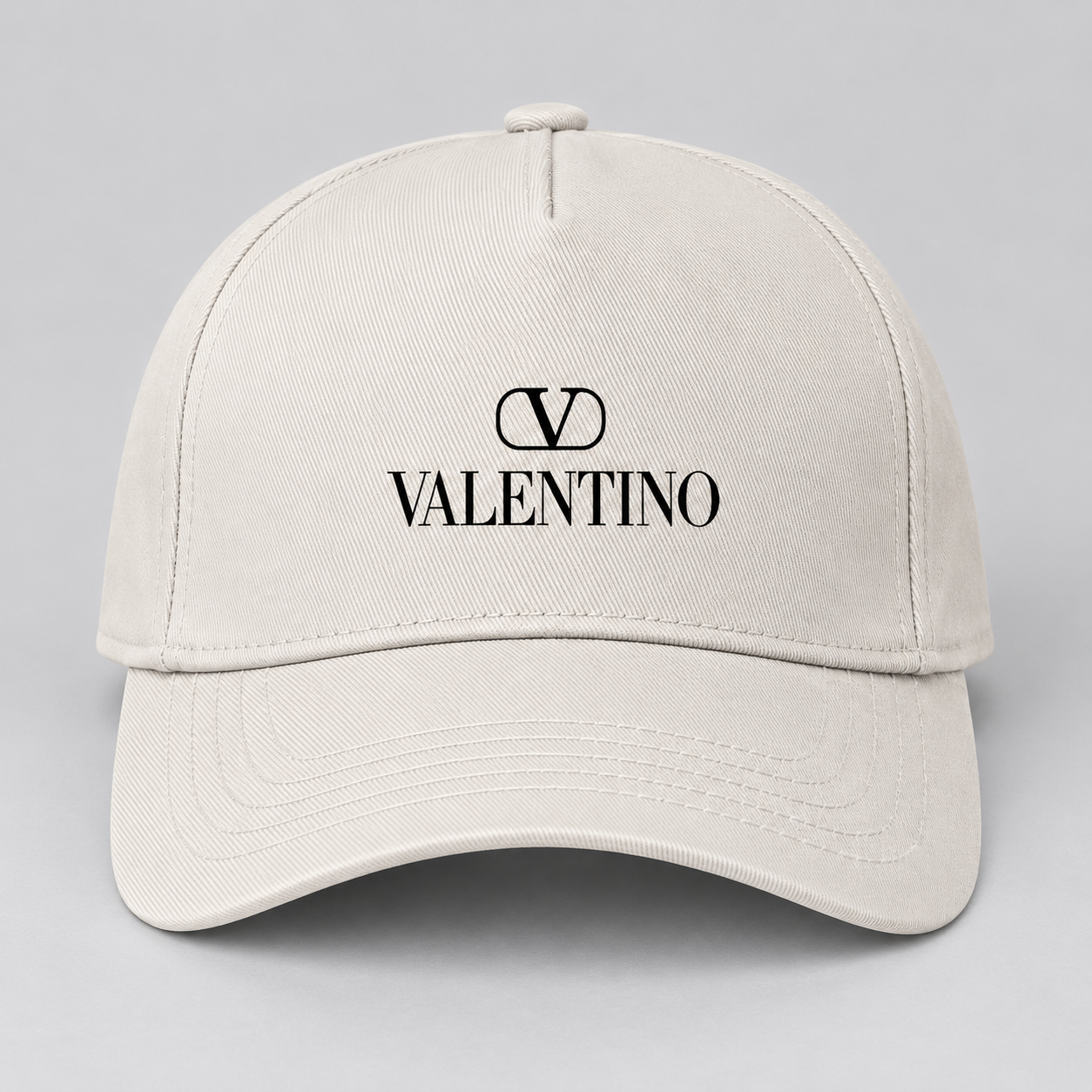 Valentino Dad Baseball Cap Hat | Color: Beige | View 5