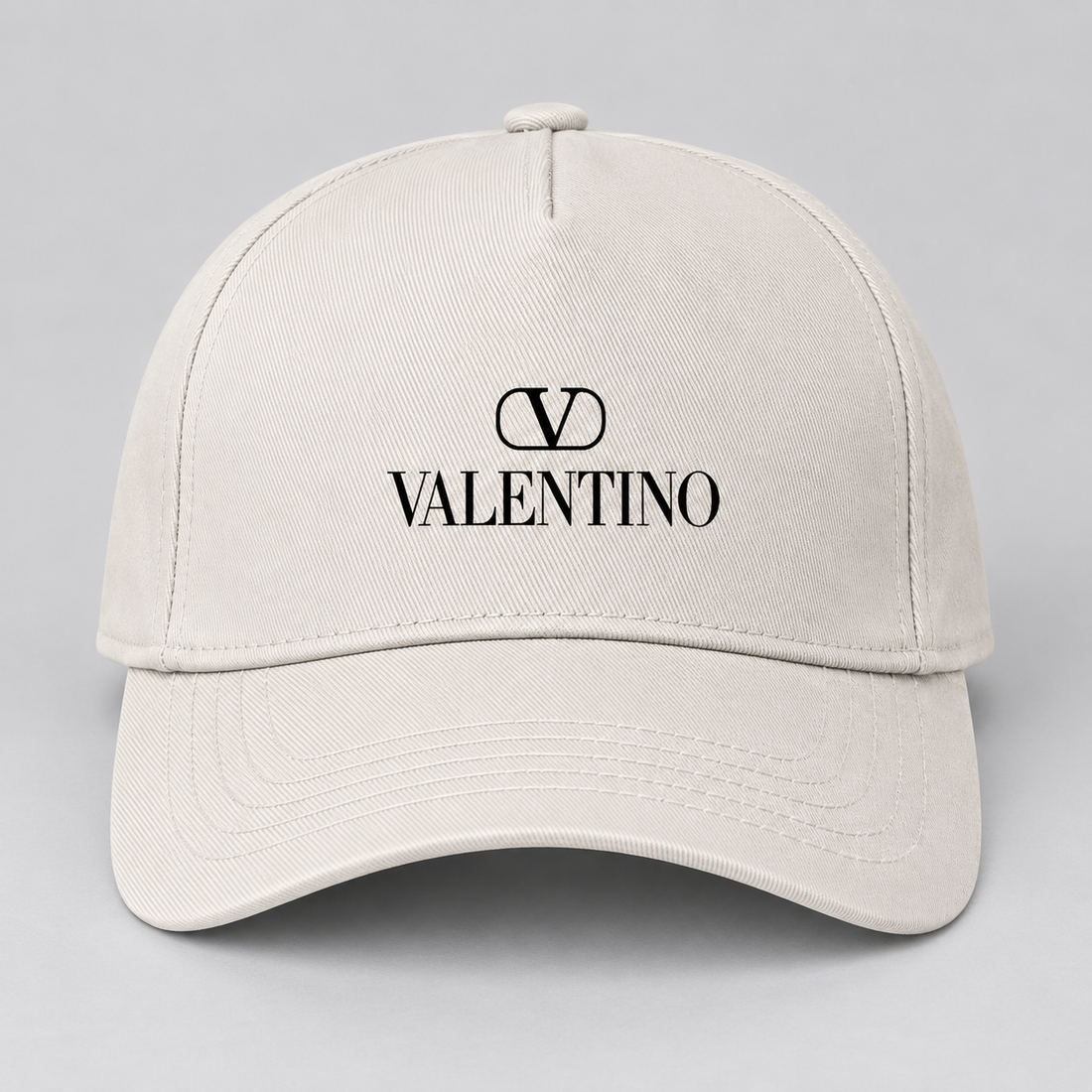 Valentino Dad Baseball Cap Hat | Color: Beige | View 5