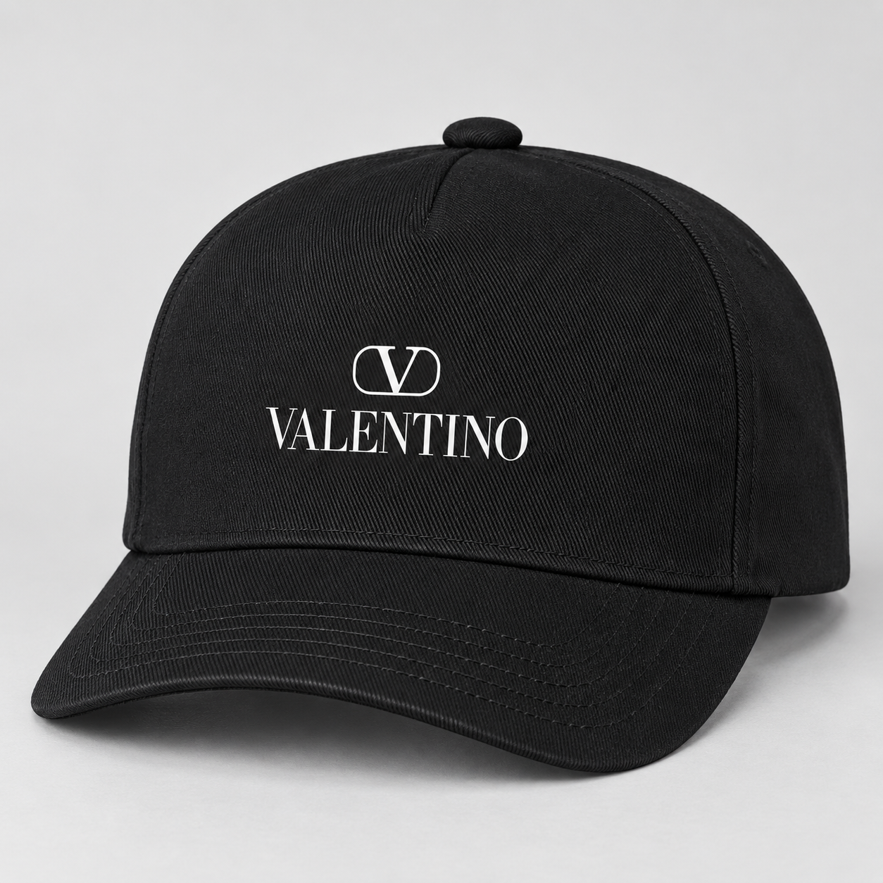 Valentino Dad Baseball Cap Hat | Color: Black | View 1