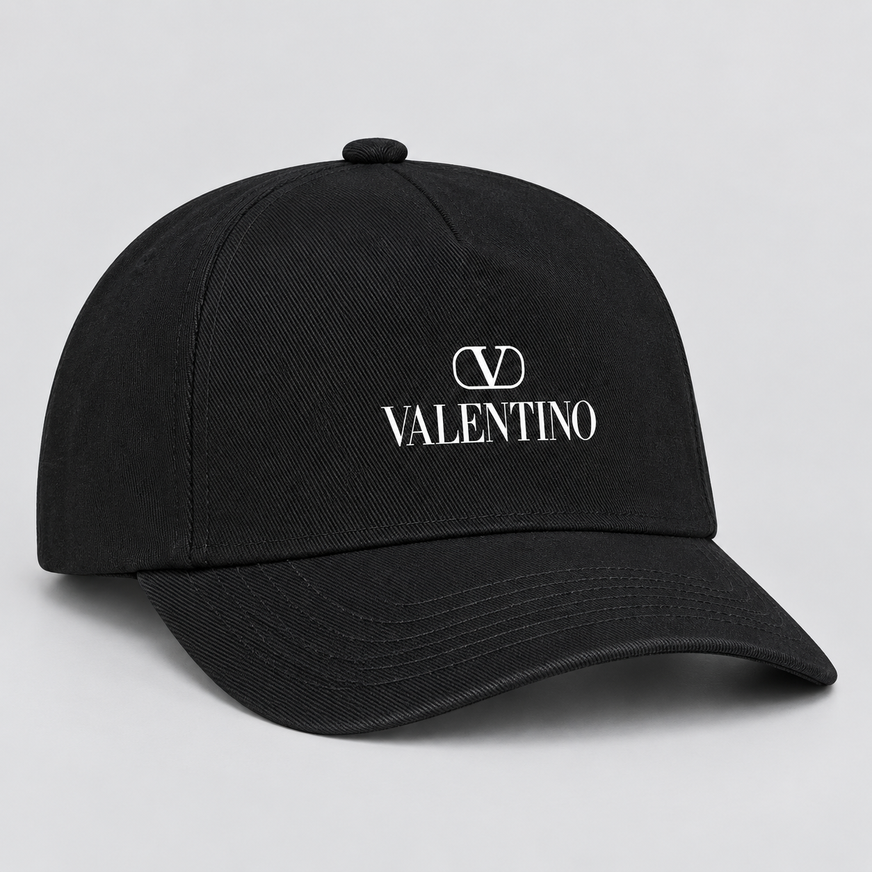 Valentino Dad Baseball Cap Hat | Color: Black | View 2