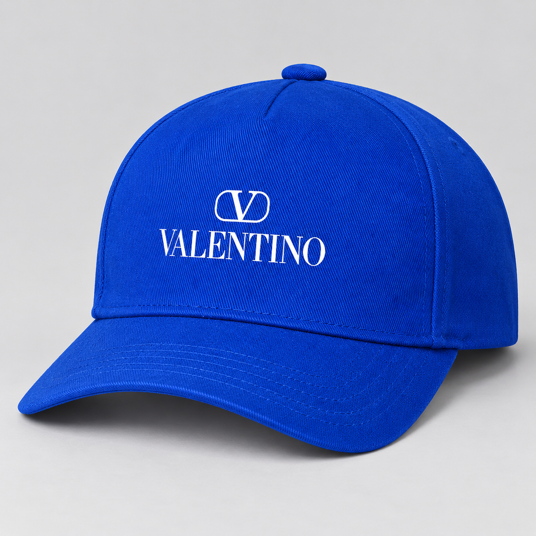 Valentino Dad Baseball Cap Hat | Color: Blue | View 1