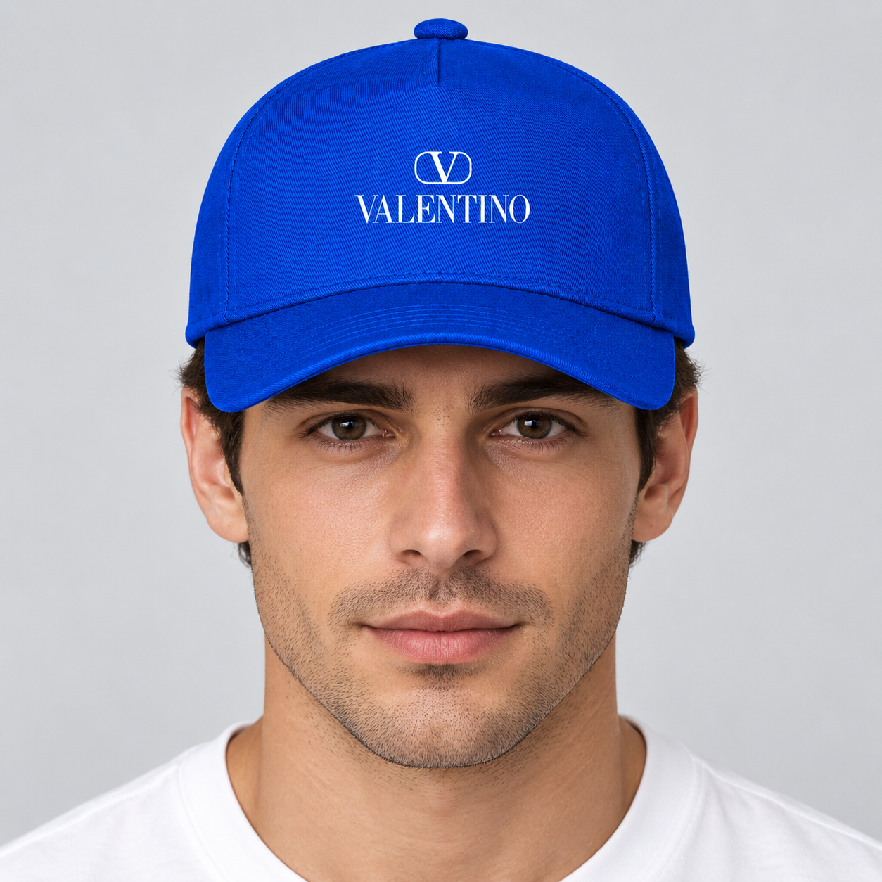 Valentino Dad Baseball Cap Hat | Color: Blue | View 3
