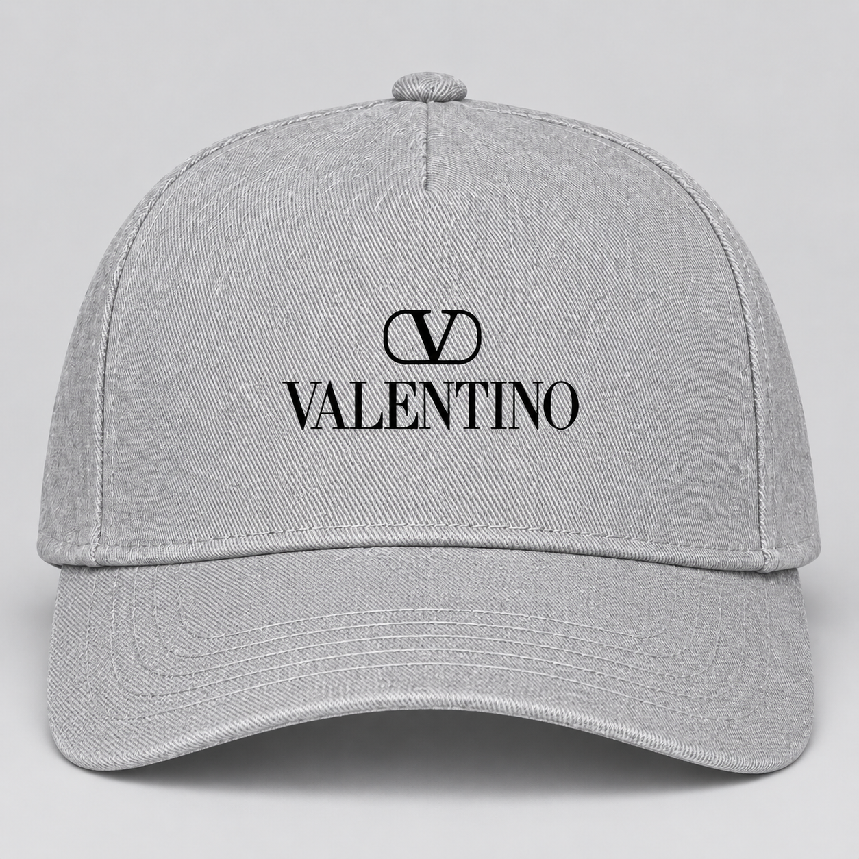 Valentino Dad Baseball Cap Hat | Color: Grey | View 4