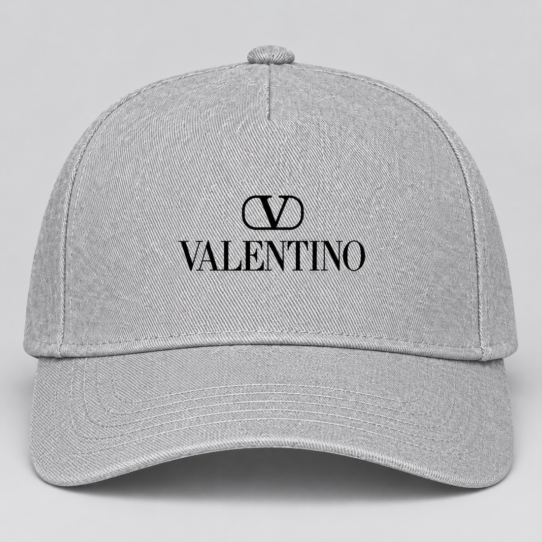 Valentino Dad Baseball Cap Hat | Color: Grey | View 4