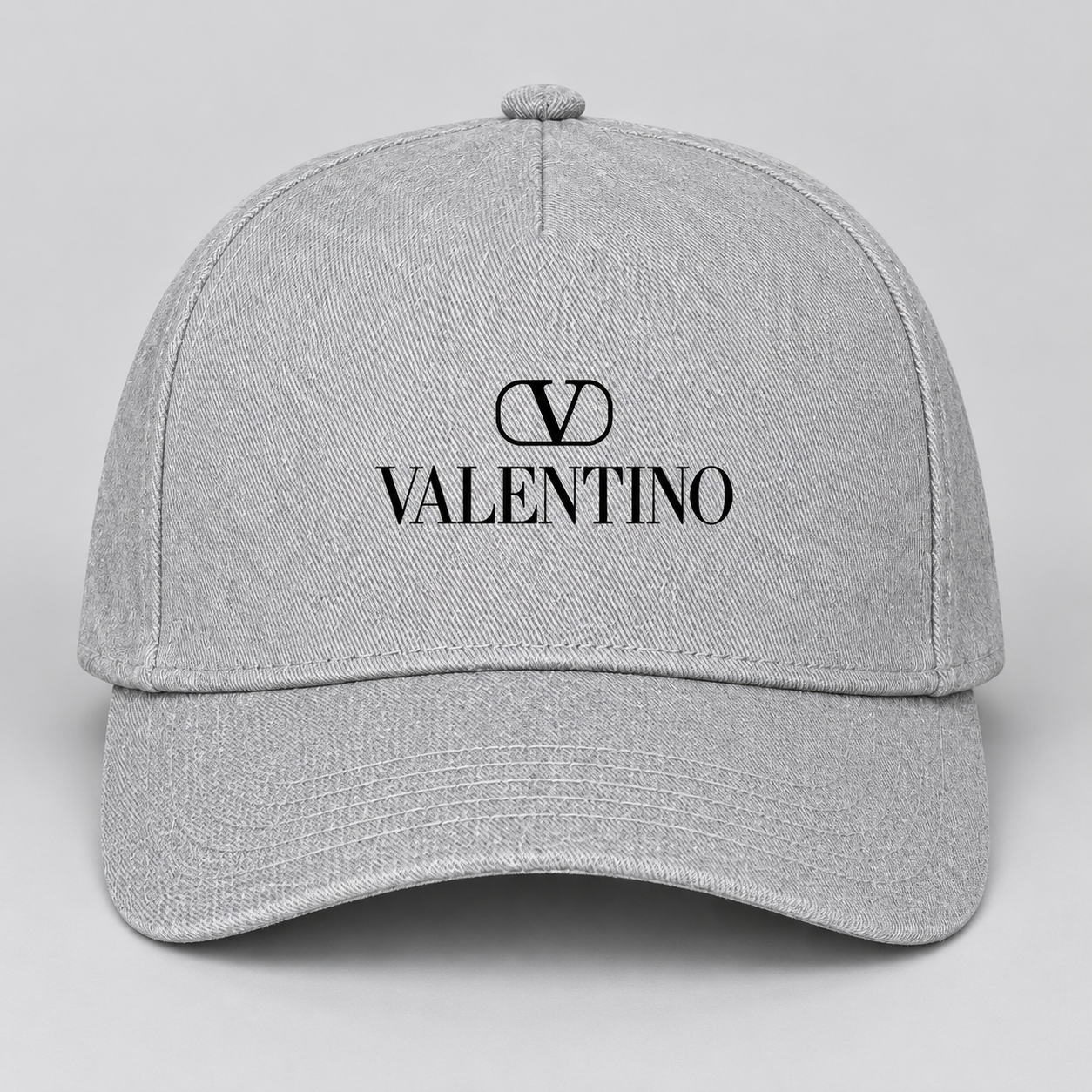 Valentino Dad Baseball Cap Hat | Color: Grey | View 5