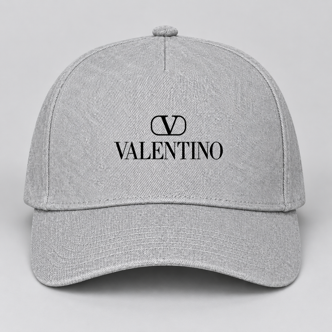 Valentino Dad Baseball Cap Hat | Color: Grey | View 5