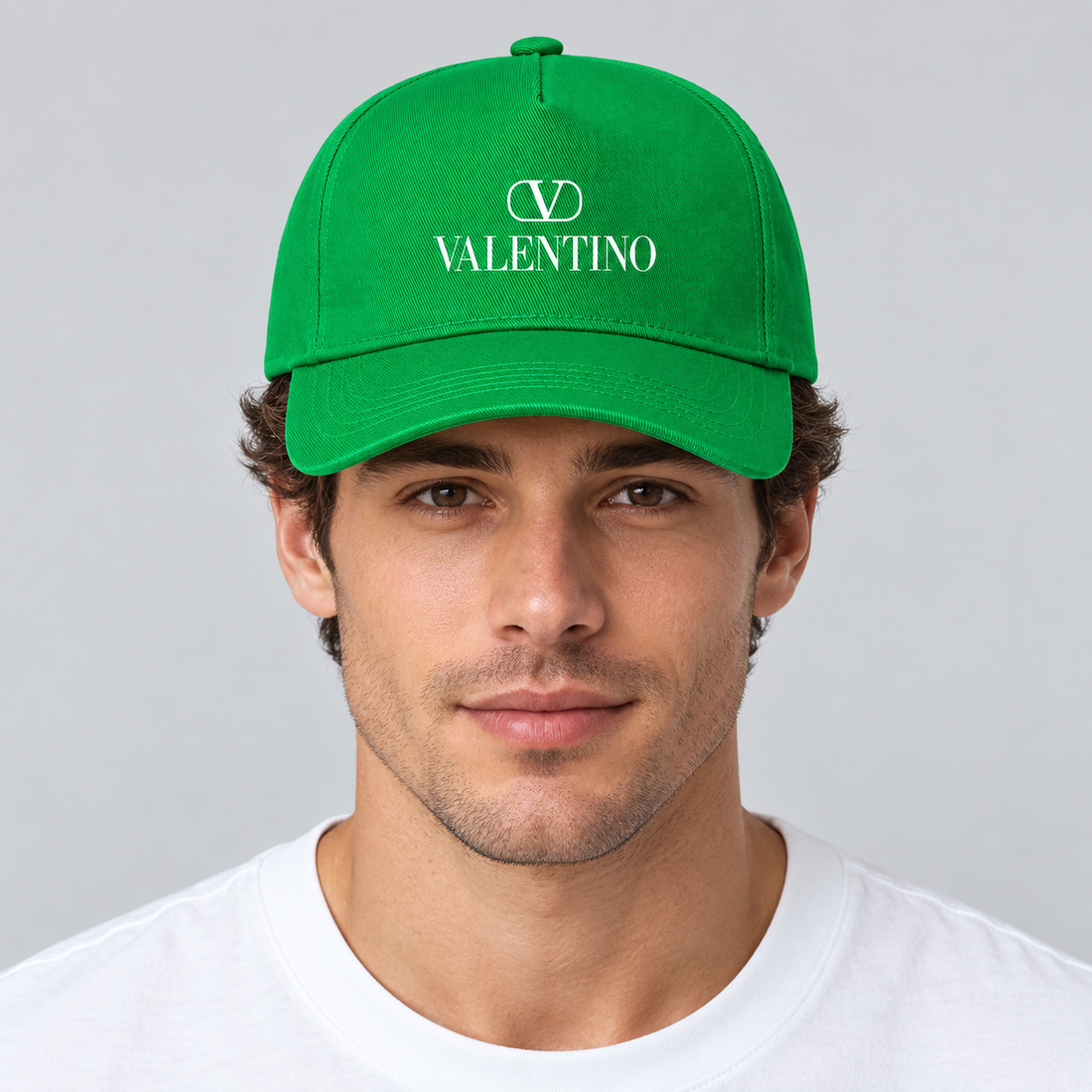 Valentino Dad Baseball Cap Hat | Color: Kelly Green | View 3