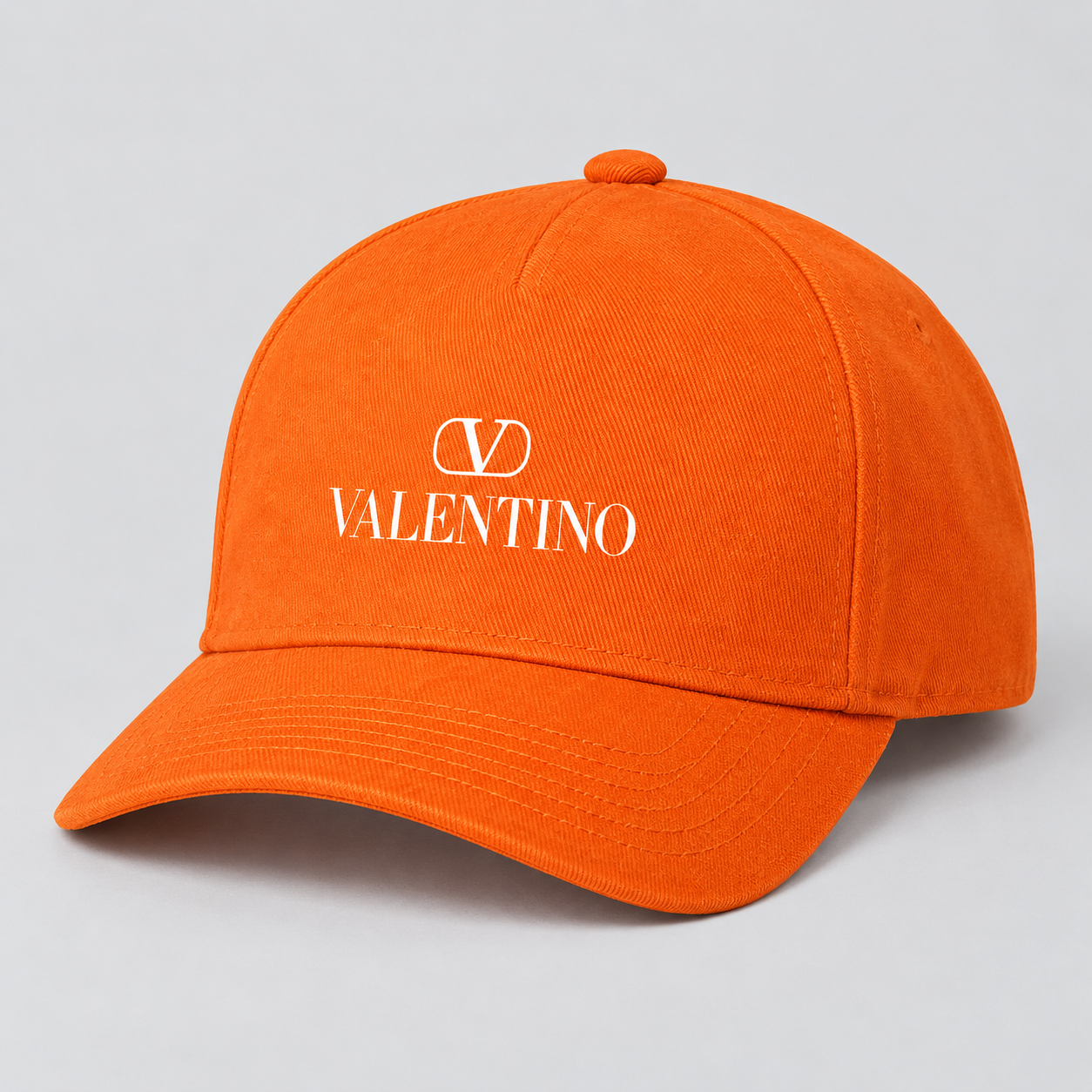 Valentino Dad Baseball Cap Hat | Color: Orange | View 1