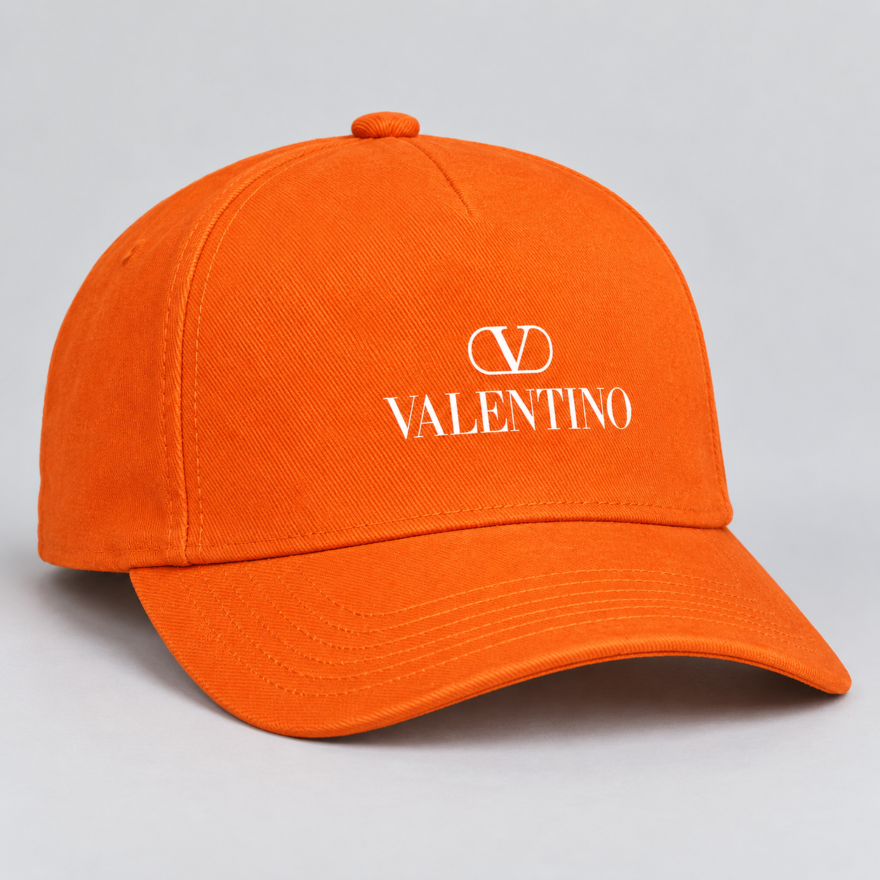 Valentino Dad Baseball Cap Hat | Color: Orange | View 2