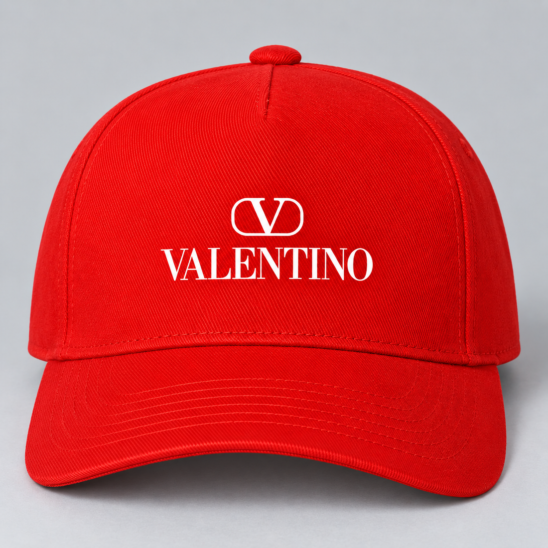 Valentino Dad Baseball Cap Hat | Color: Red | View 4