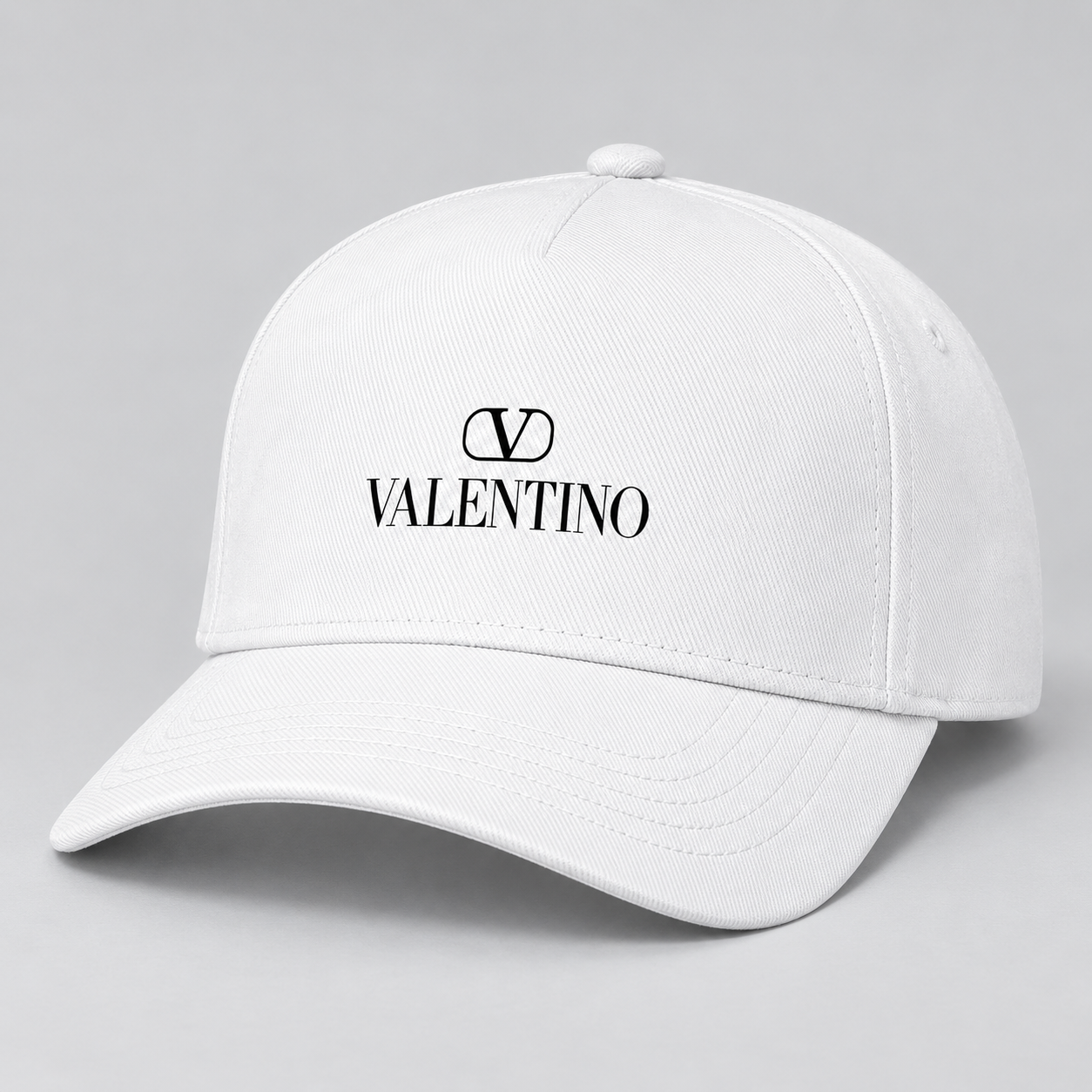 Valentino Dad Baseball Cap Hat | Color: White | View 1