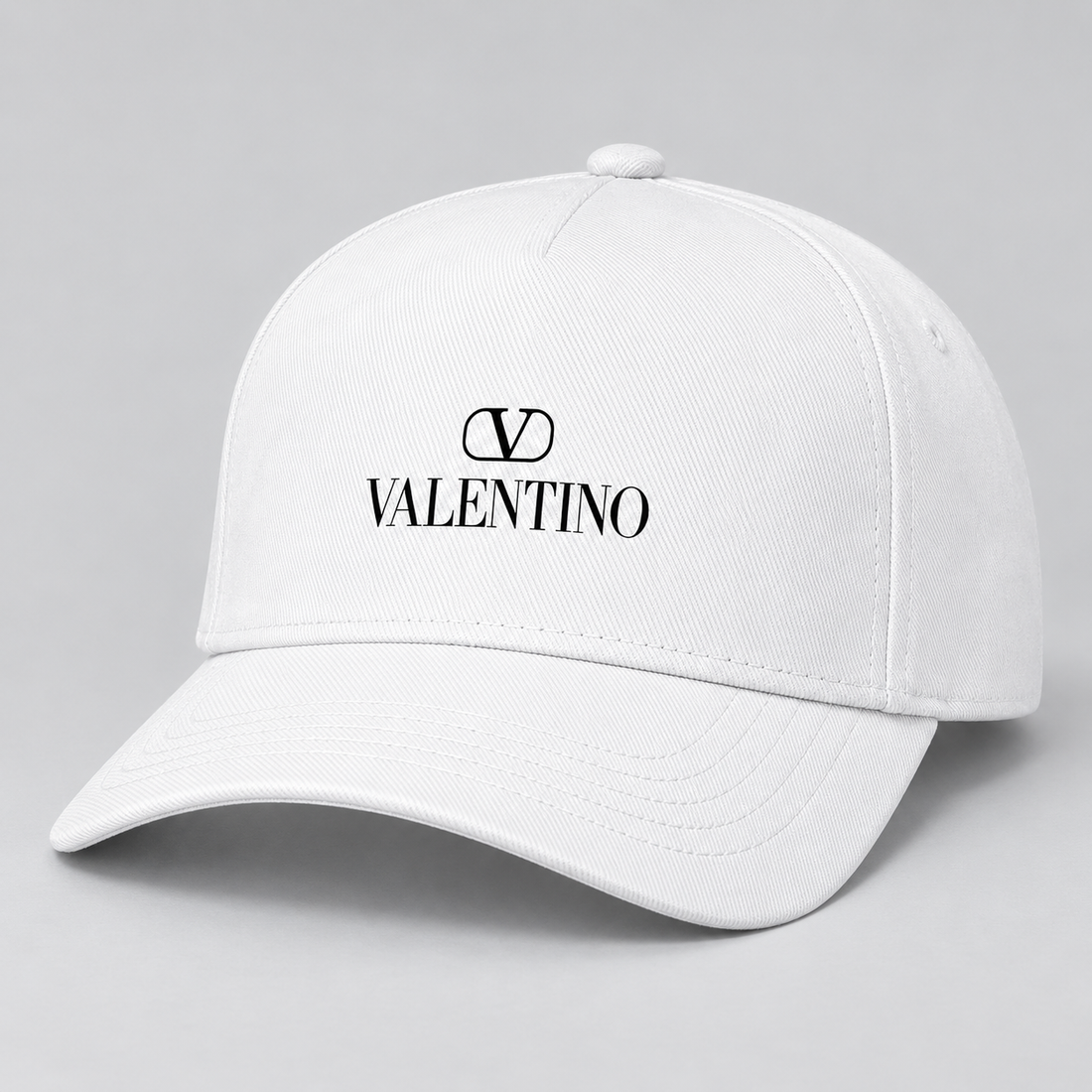 Valentino Dad Baseball Cap Hat | Color: White | View 1