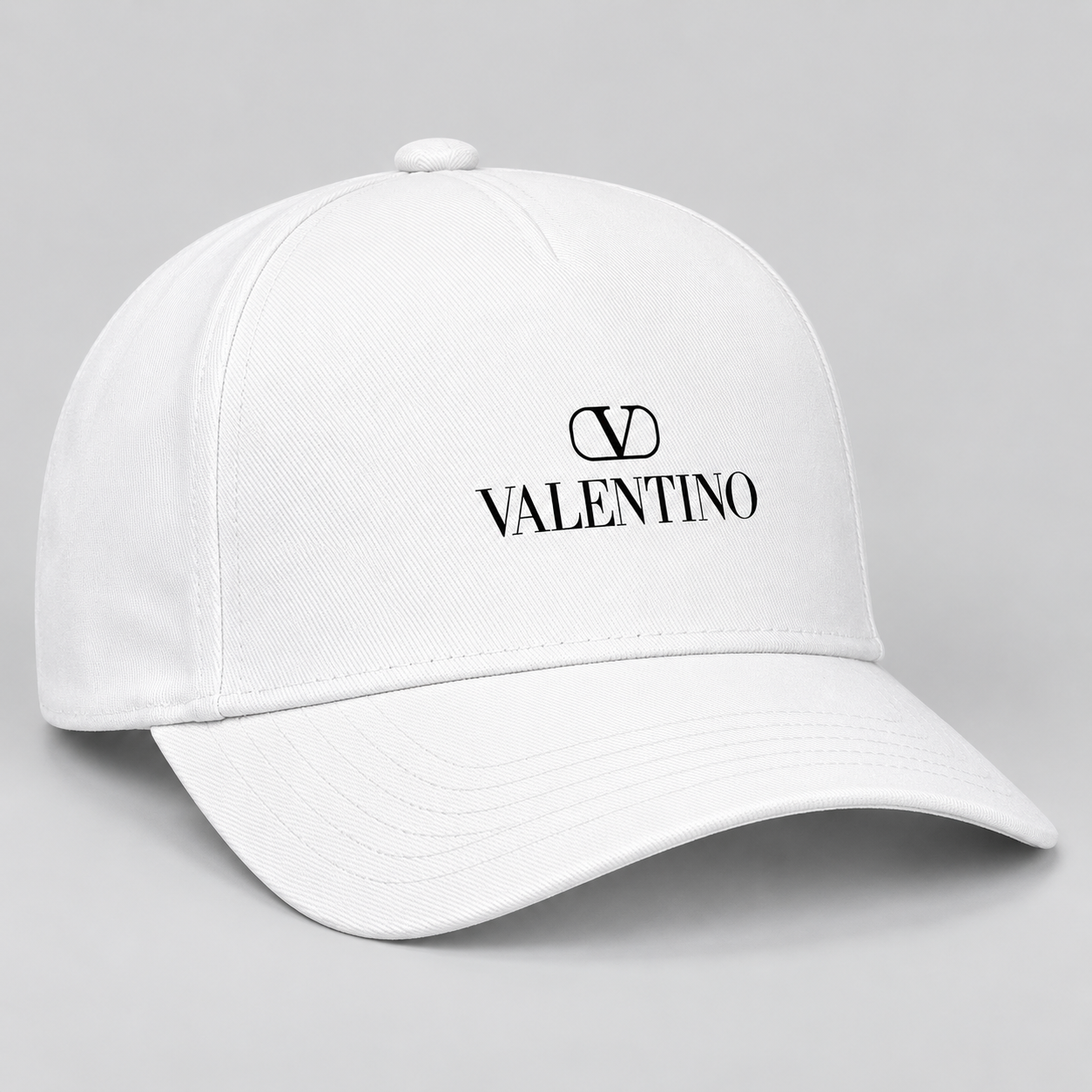 Valentino Dad Baseball Cap Hat | Color: White | View 2