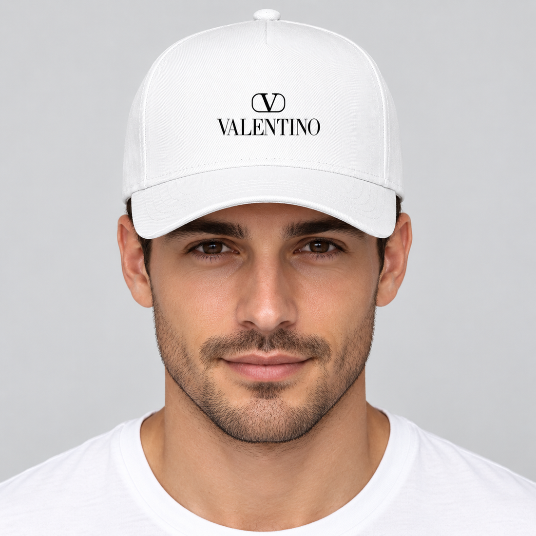 Valentino Dad Baseball Cap Hat | Color: White | View 3
