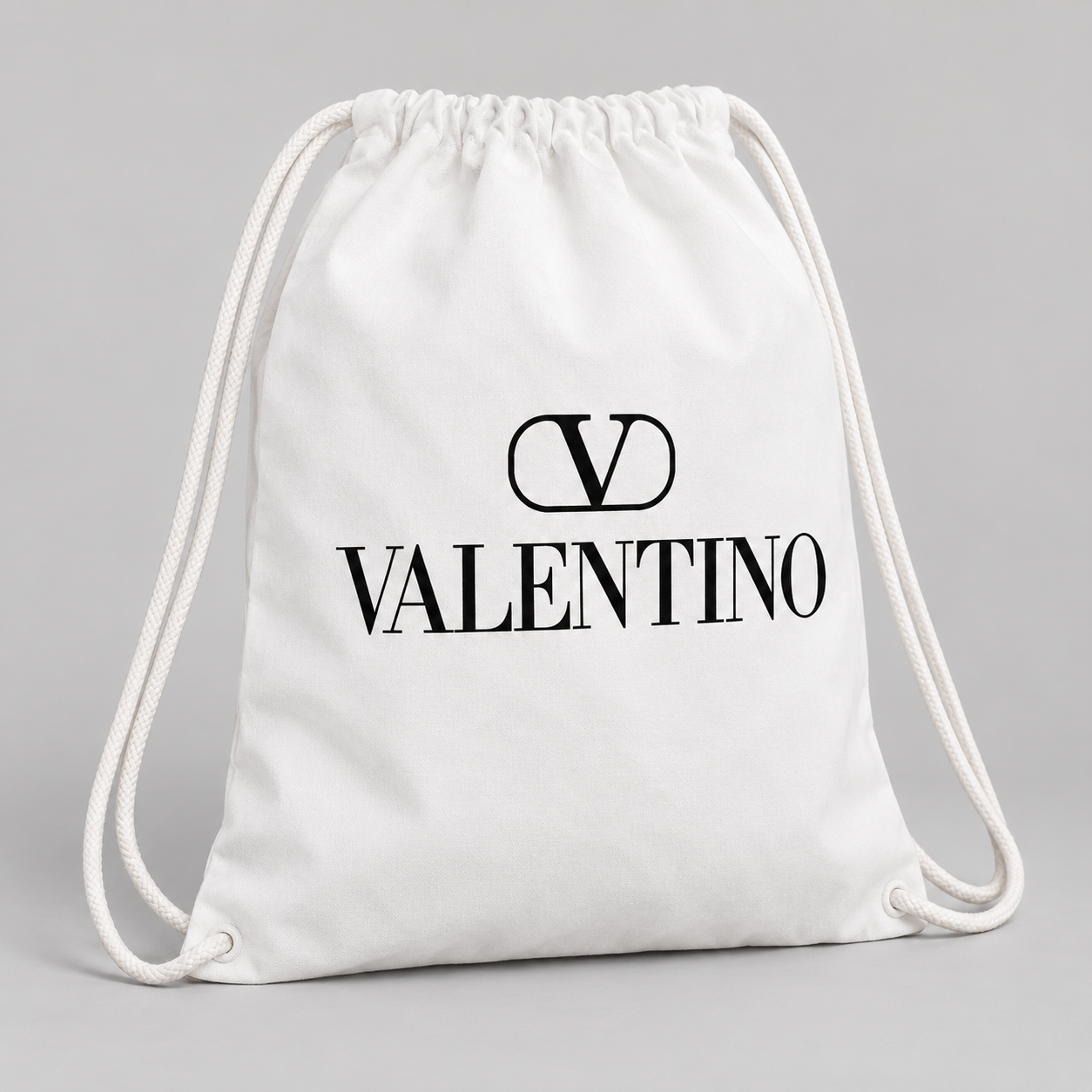 Valentino Drawstring Bag | Color: White | View 2