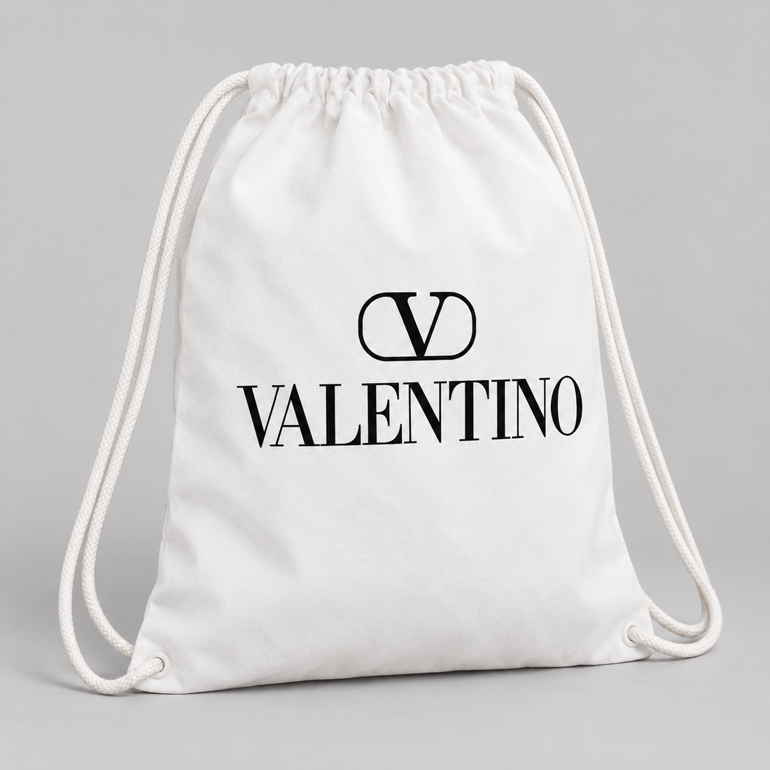 Valentino Drawstring Bag | Color: White | View 2
