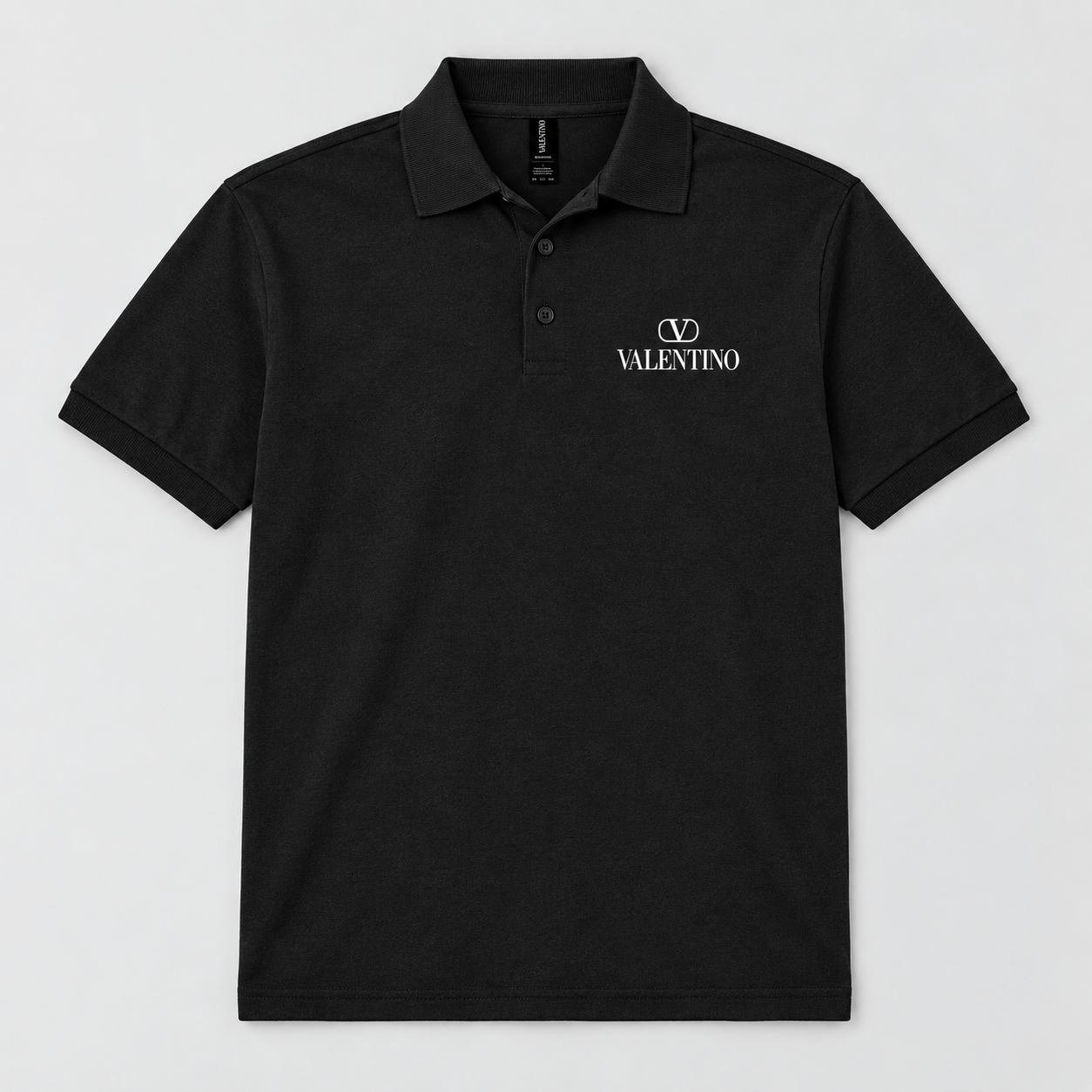 Men's Valentino Dry Blend Polo | Color: Black | View 1
