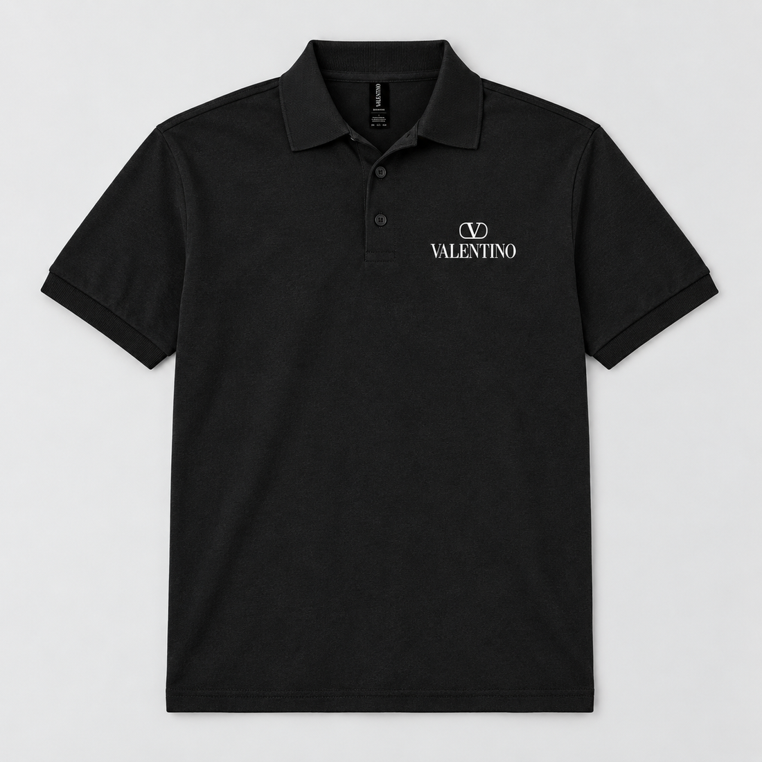 Men's Valentino Dry Blend Polo | Color: Black | View 1