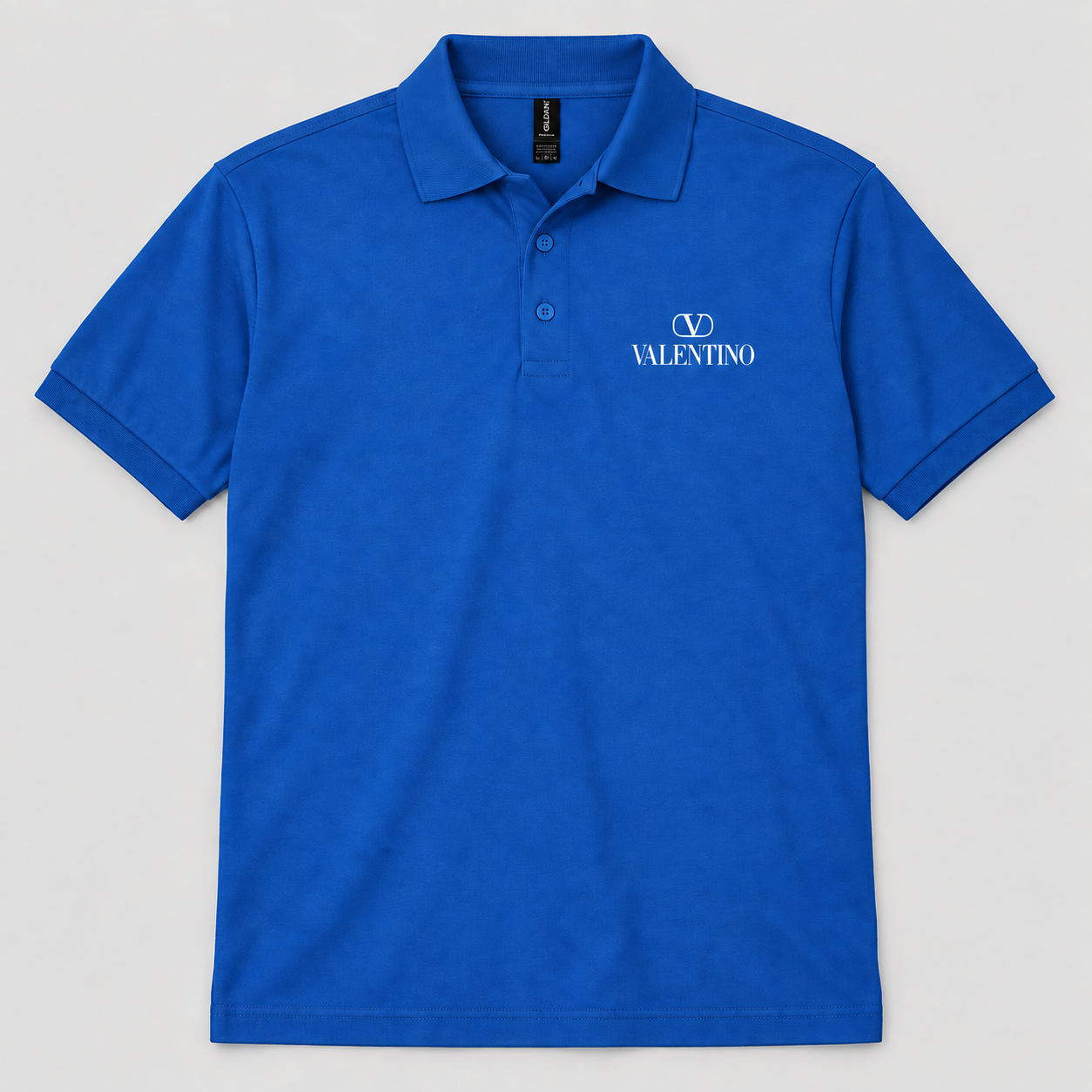 Men's Valentino Dry Blend Polo | Color: Blue | View 1