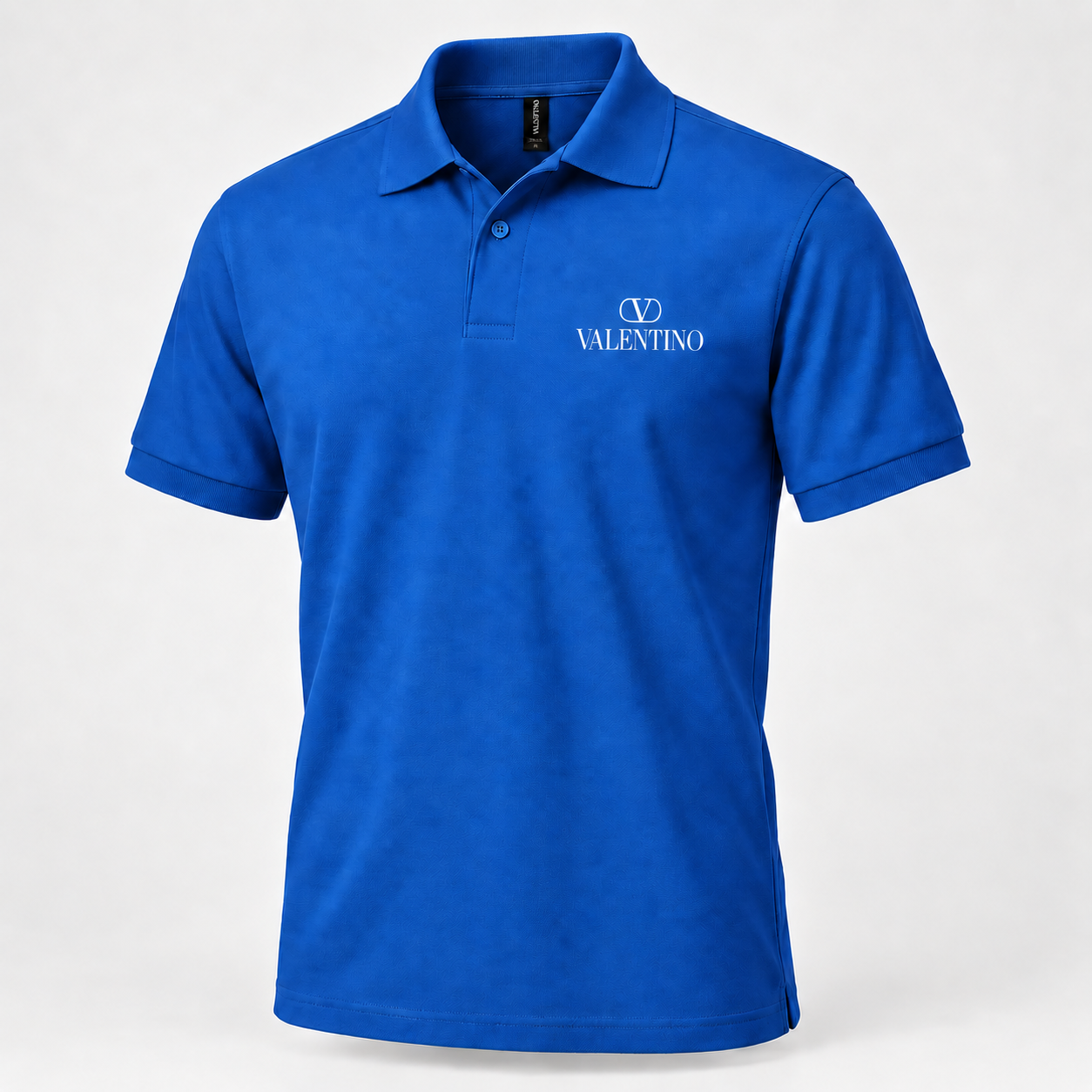 Men's Valentino Dry Blend Polo | Color: Blue | View 5