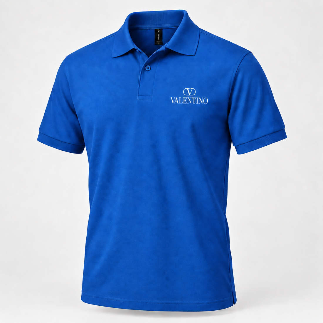 Men's Valentino Dry Blend Polo | Color: Blue | View 5