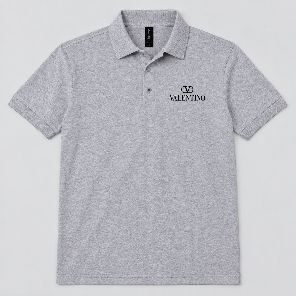 Men's Valentino Dry Blend Polo | Color: Grey | View 1