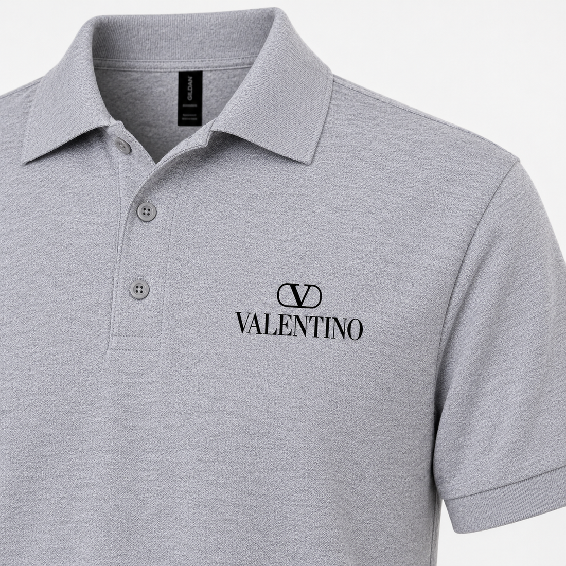 Men's Valentino Dry Blend Polo | Color: Grey | View 4