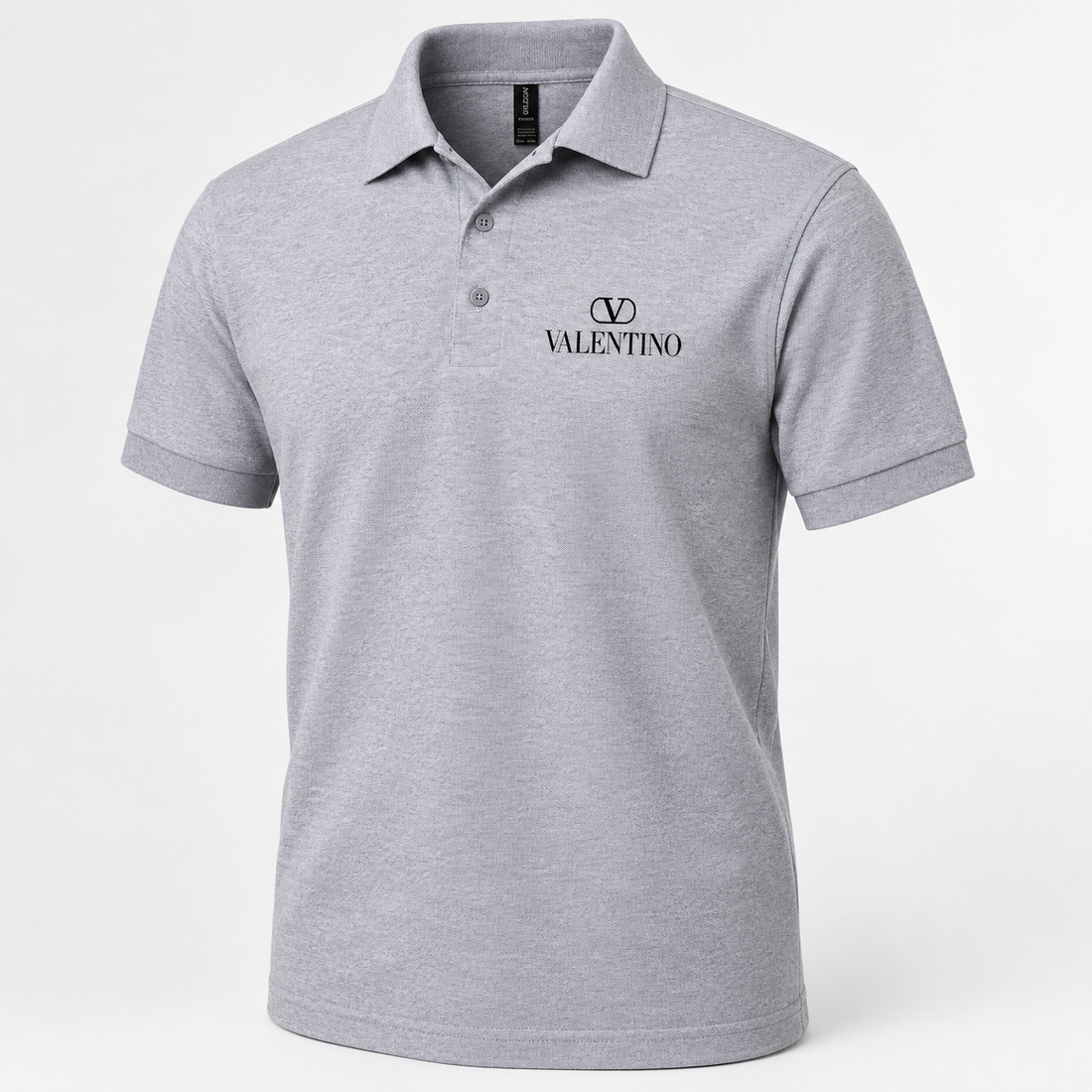 Men's Valentino Dry Blend Polo | Color: Grey | View 5