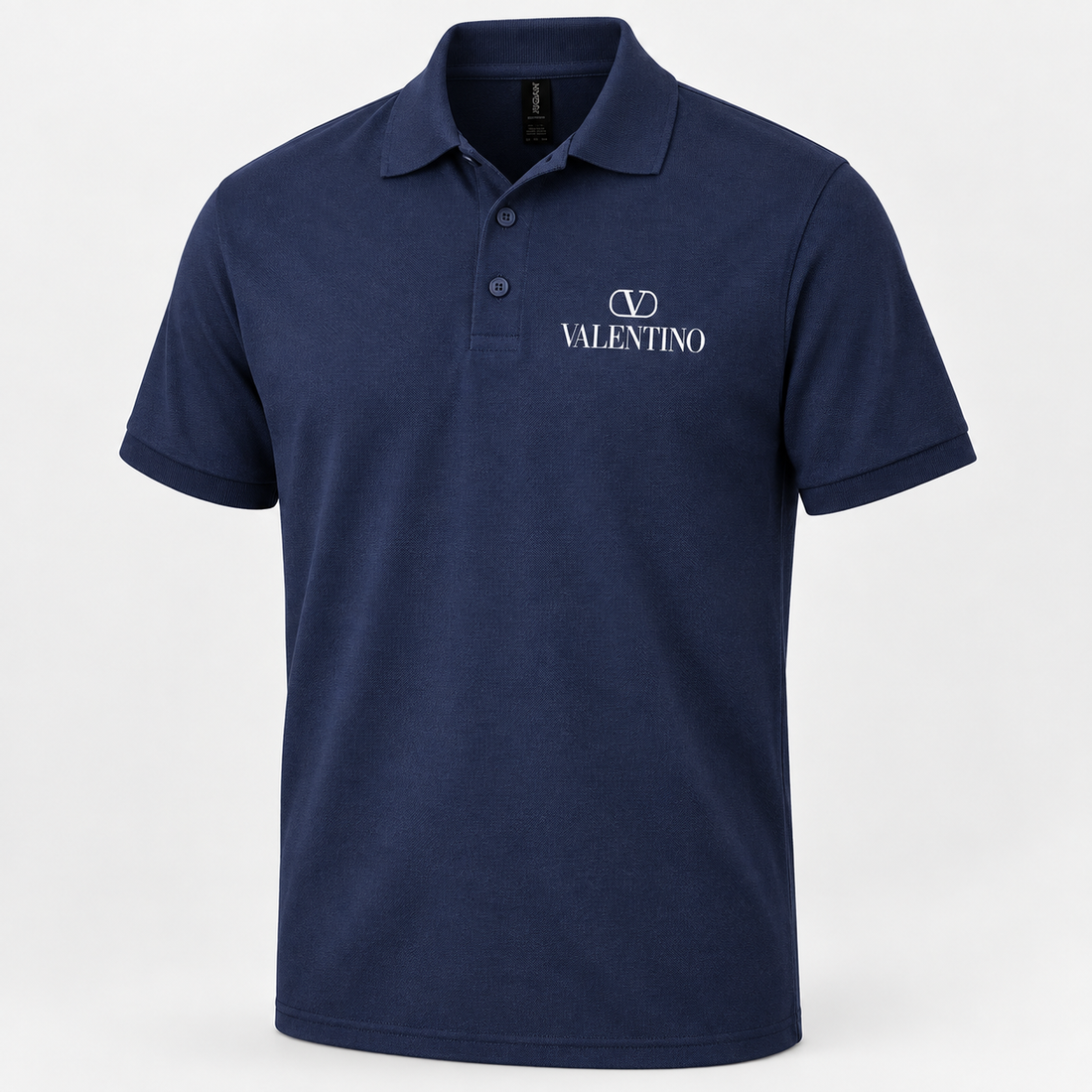 Men's Valentino Dry Blend Polo | Color: Navy | View 5