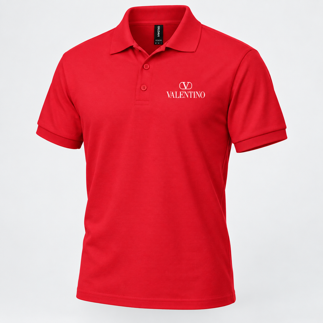 Men's Valentino Dry Blend Polo | Color: Red | View 5