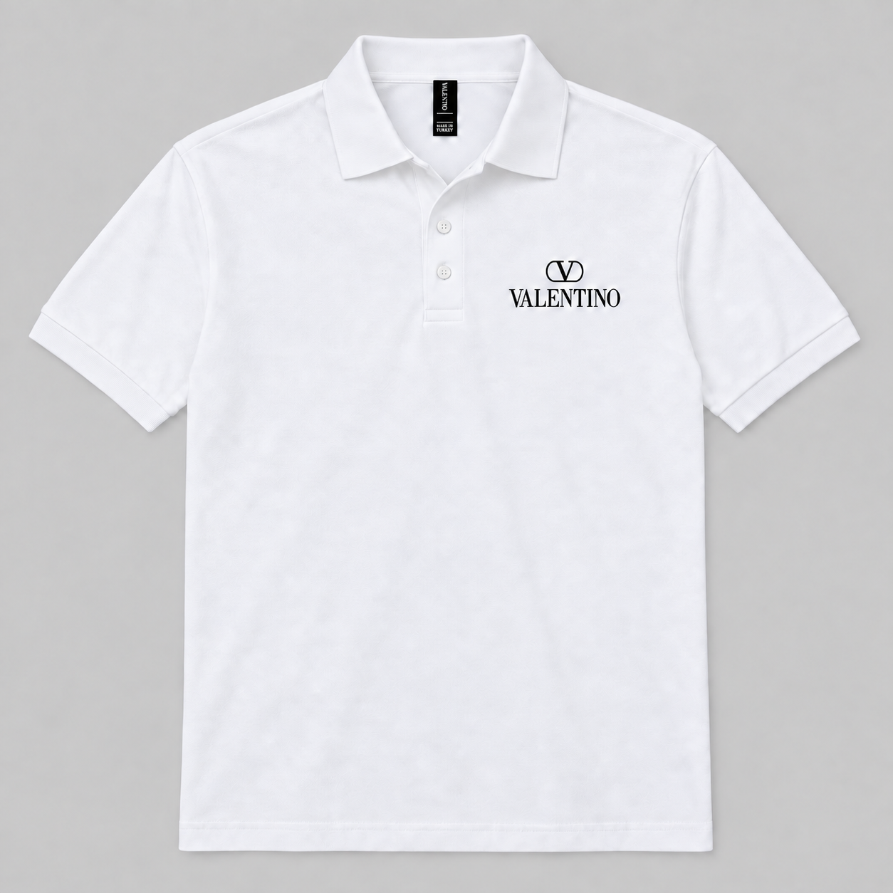 Men's Valentino Dry Blend Polo | Color: White | View 1