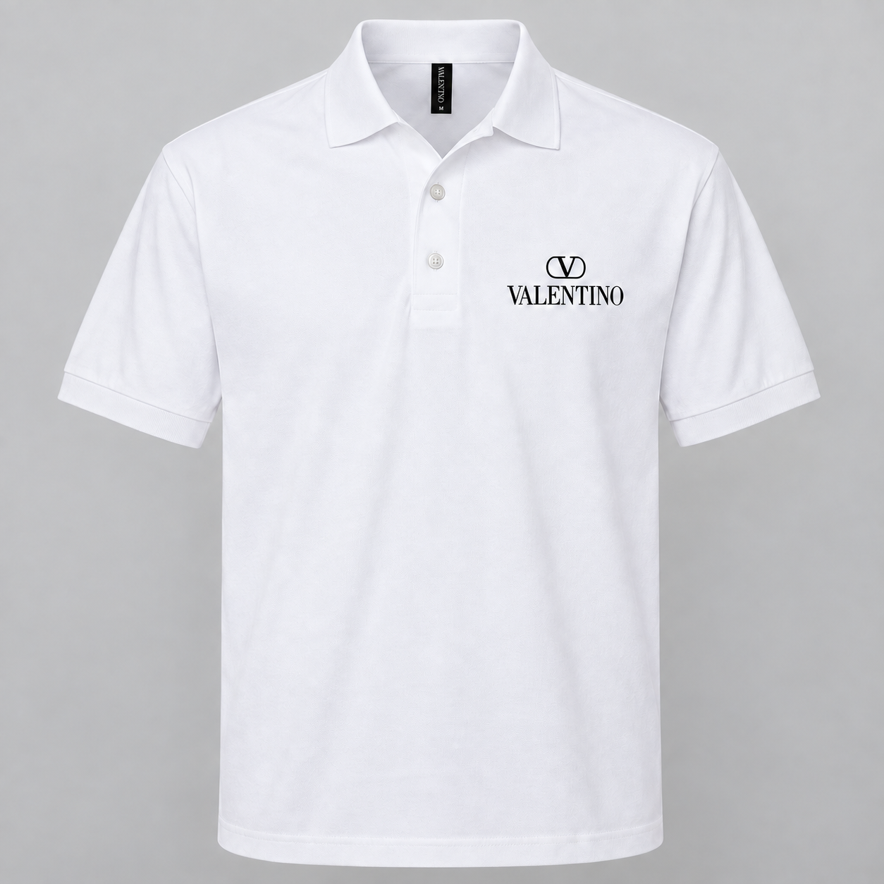 Men's Valentino Dry Blend Polo | Color: White | View 4