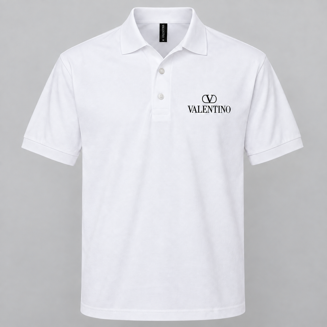 Men's Valentino Dry Blend Polo | Color: White | View 4
