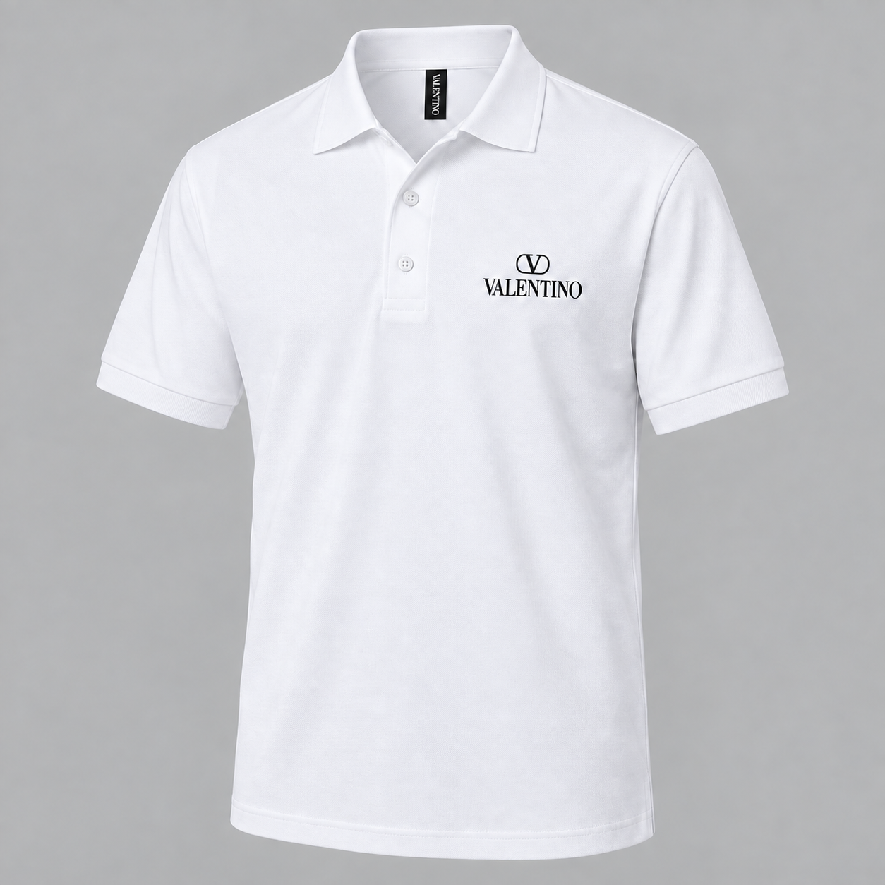 Men's Valentino Dry Blend Polo | Color: White | View 5