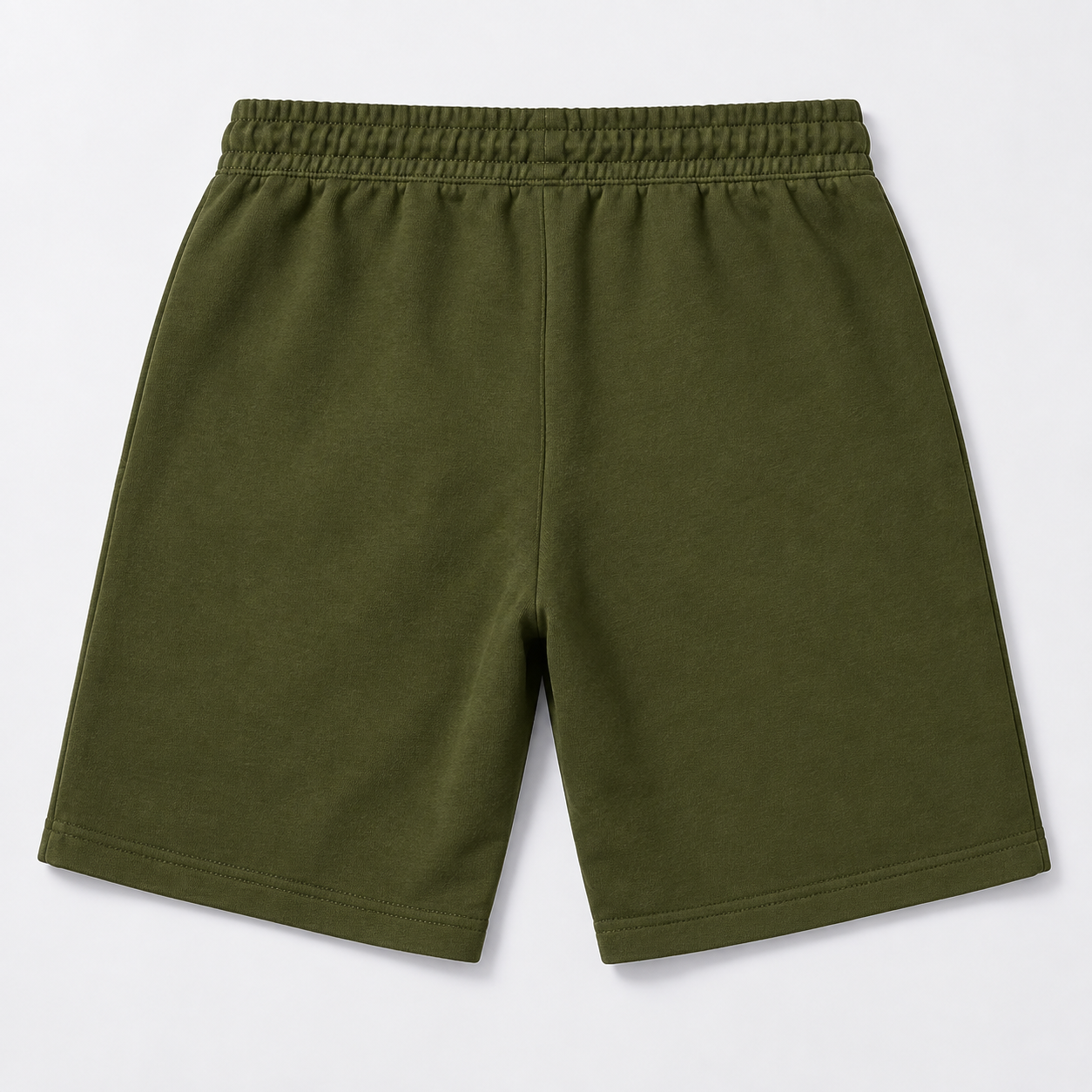 Men's Valentino Athletic Fleece Shorts | Color: Army Green | View 2
