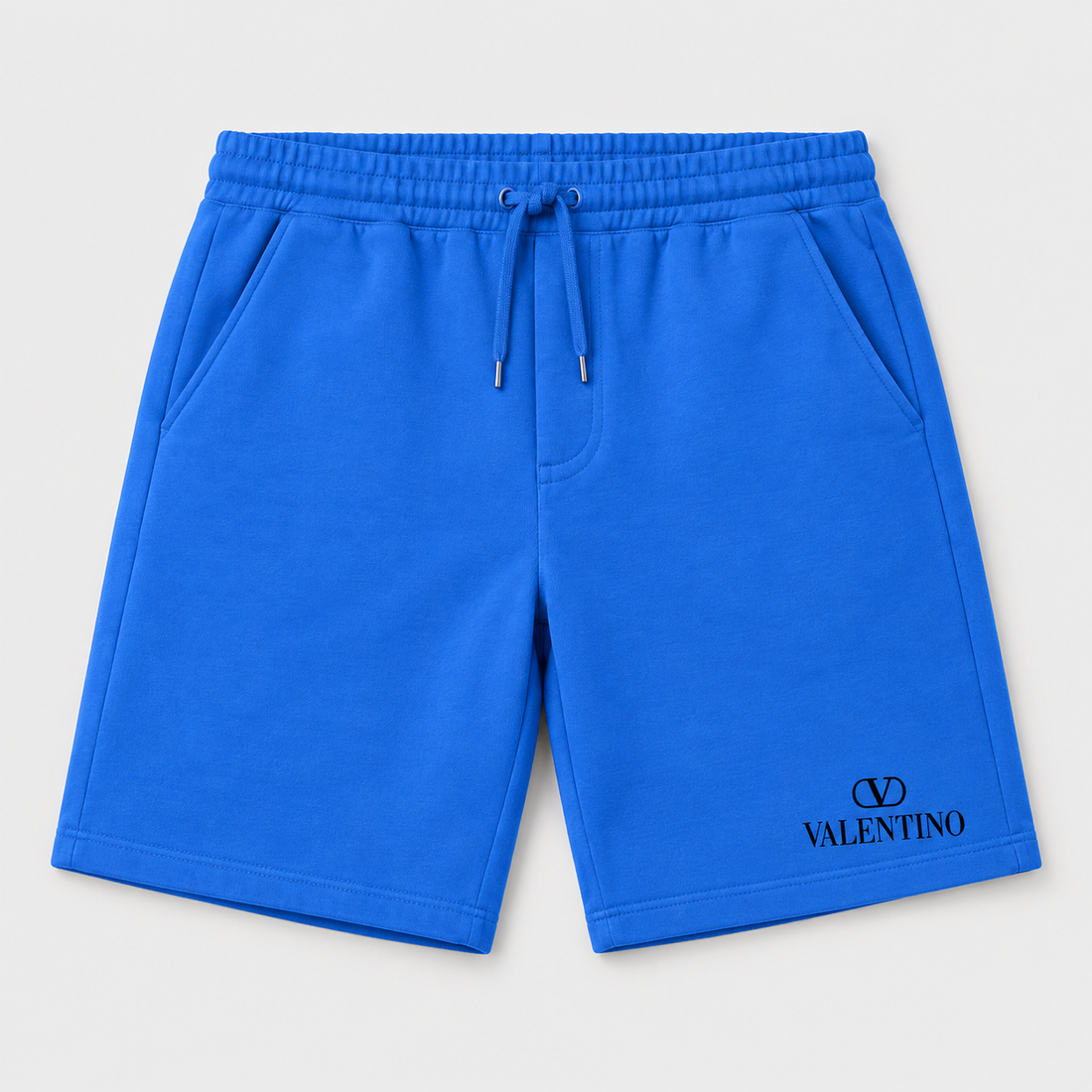 Men's Valentino Athletic Fleece Shorts | Color: Azure | View 1