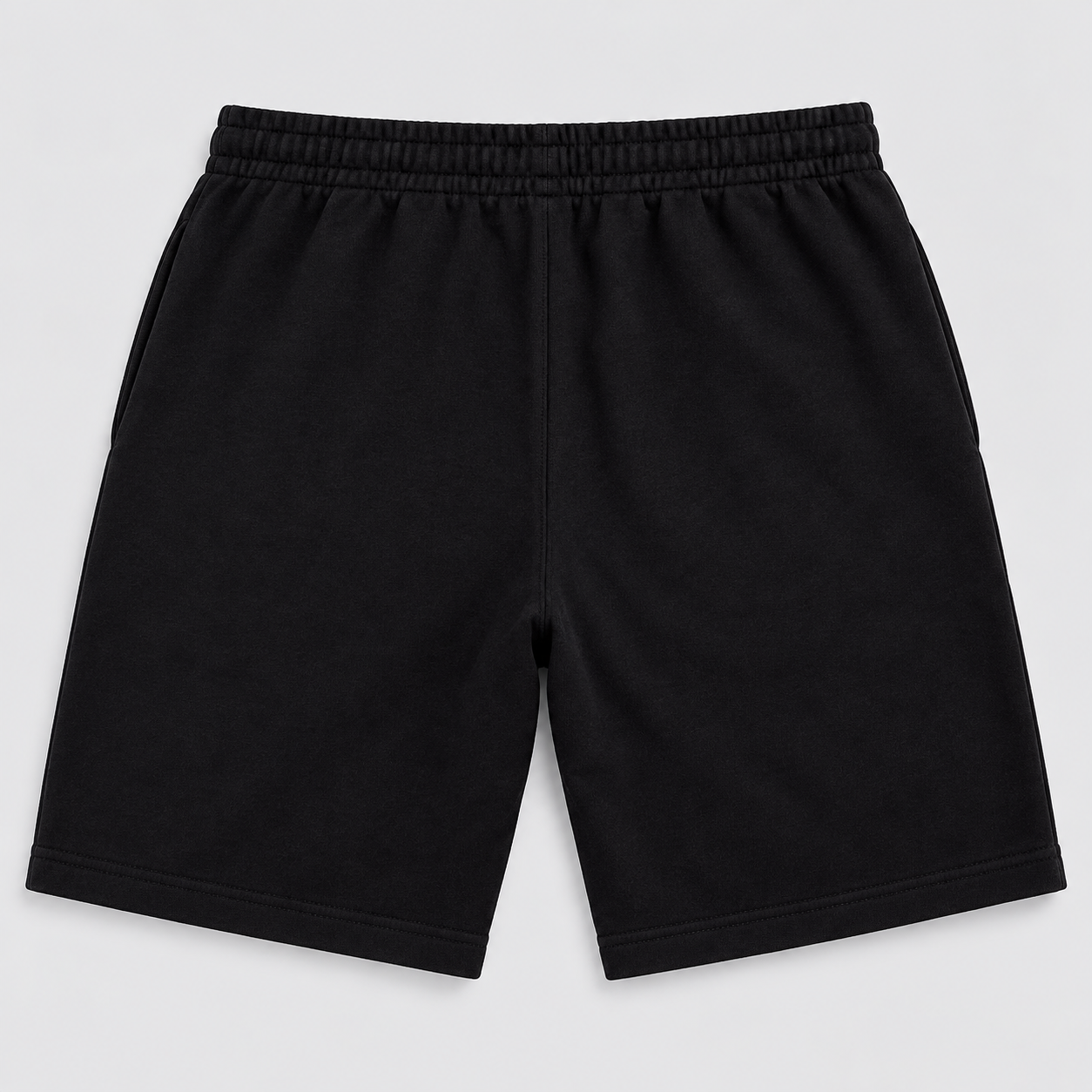 Men's Valentino Athletic Fleece Shorts | Color: Black | View 2