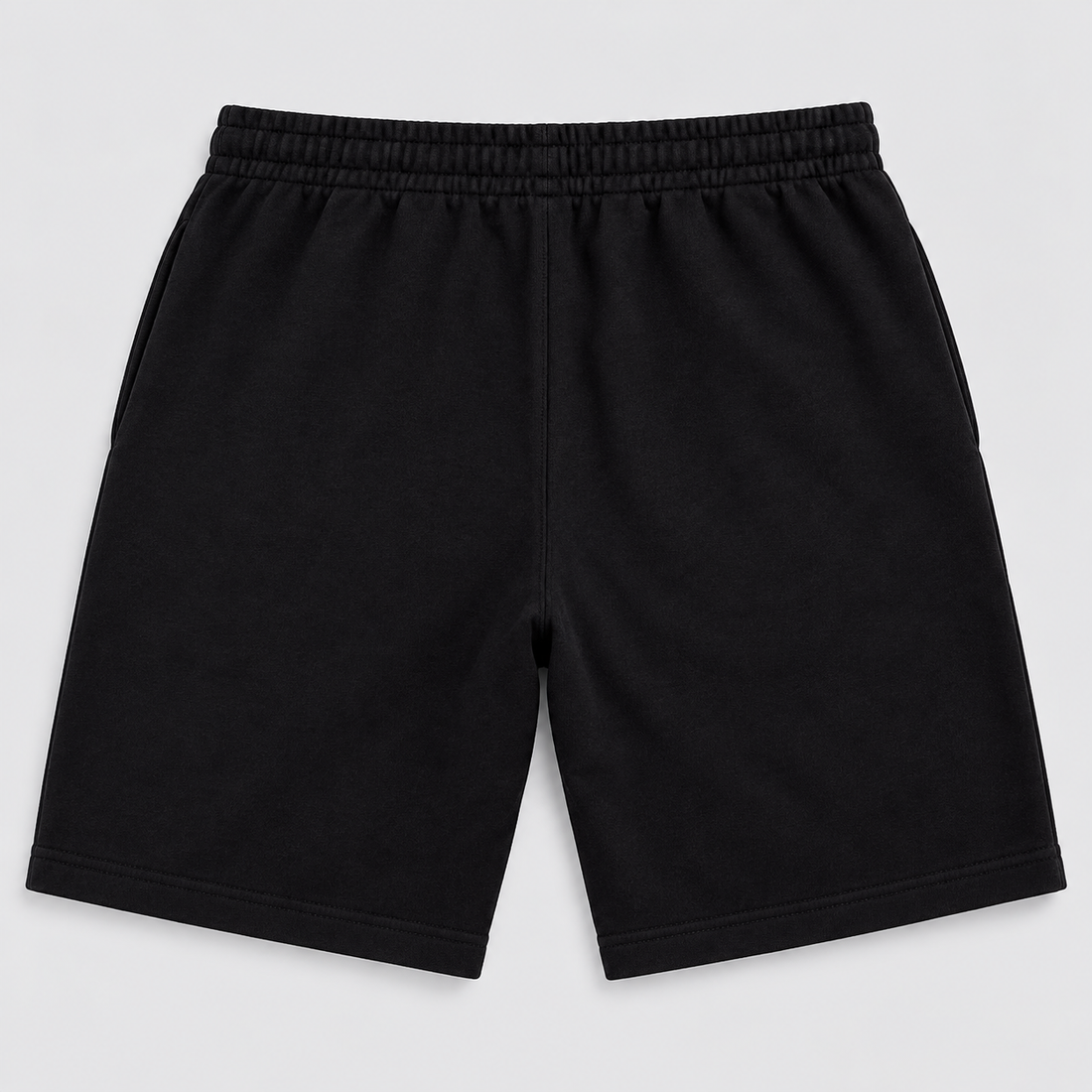 Men's Valentino Athletic Fleece Shorts | Color: Black | View 2
