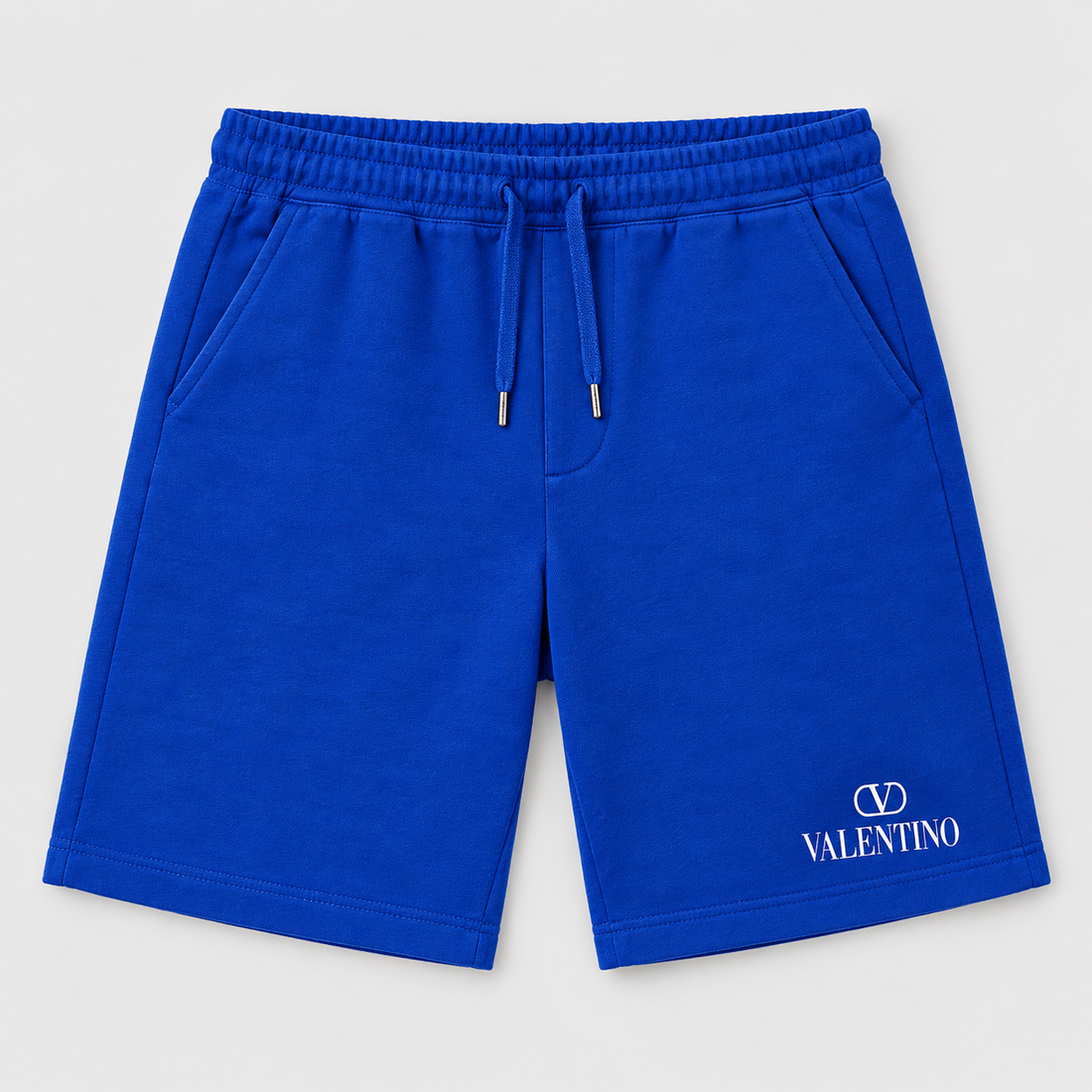 Men's Valentino Athletic Fleece Shorts | Color: Blue | View 1