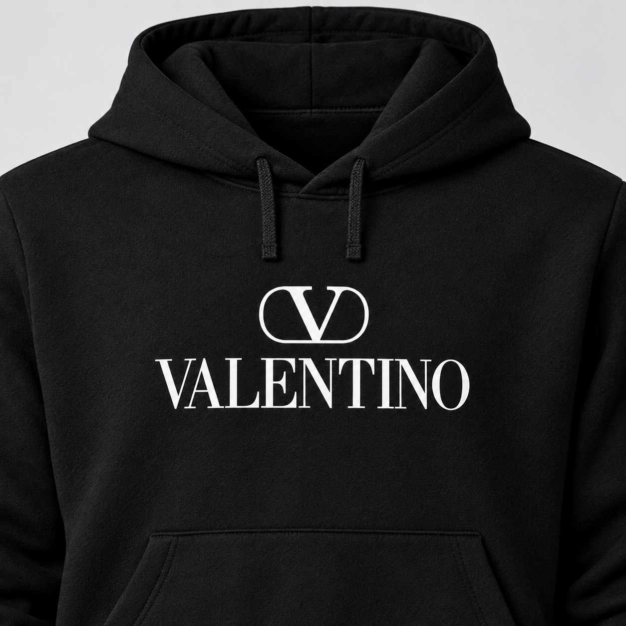Men's Valentino Hoodie Joggers Set | Color: Black | View 4