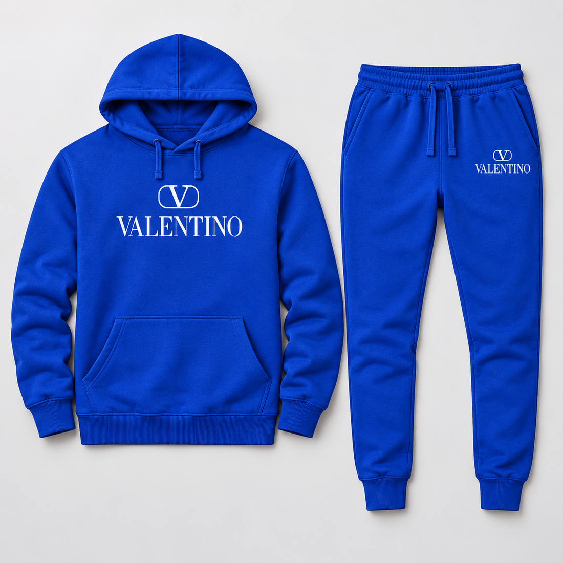Men's Valentino Hoodie Joggers Set | Color: Blue | View 1
