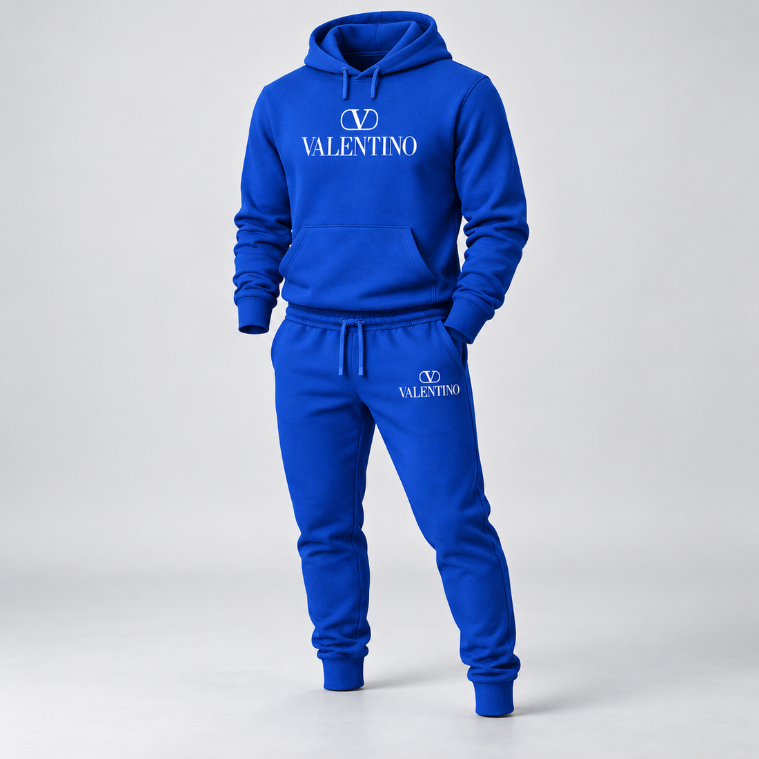 Men's Valentino Hoodie Joggers Set | Color: Blue | View 5
