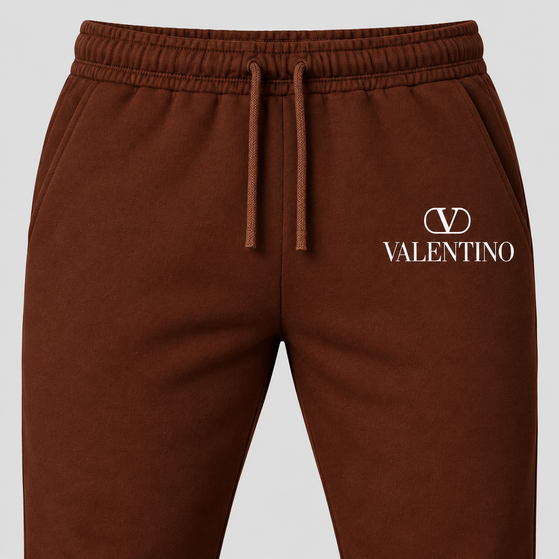 Men's Valentino Hoodie Joggers Set | Color: Brown | View 2