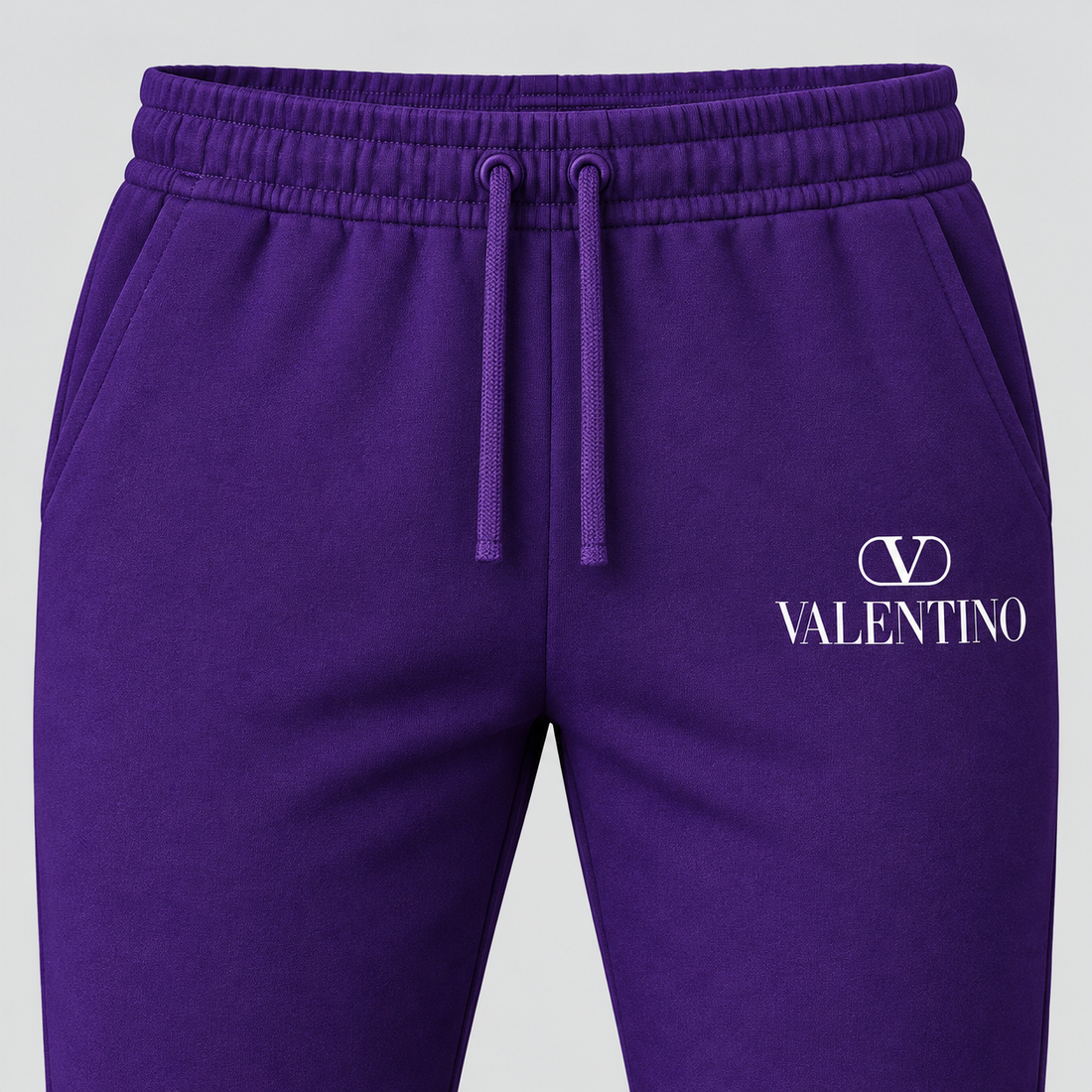 Men's Valentino Hoodie Joggers Set | Color: Purple | View 2