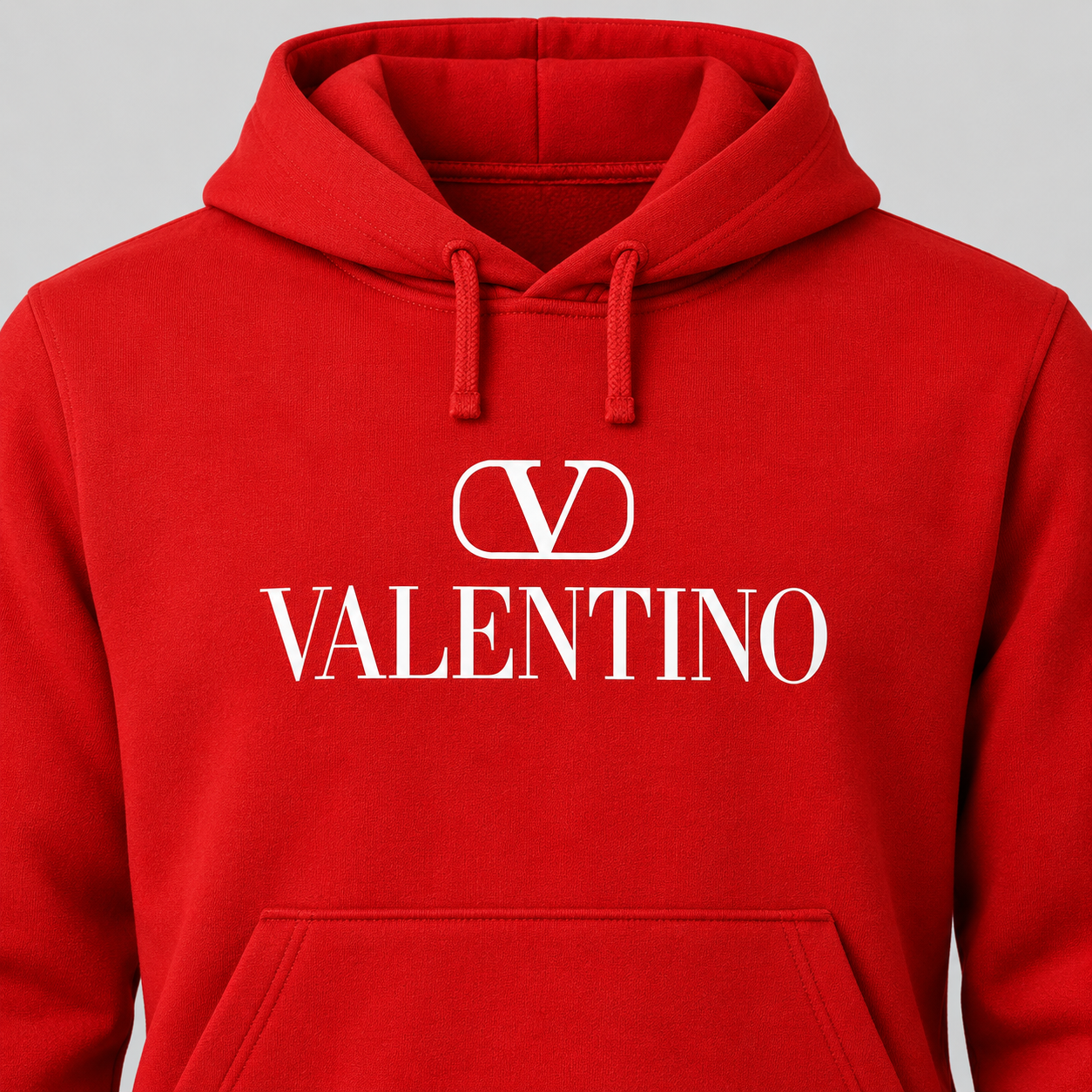 Men's Valentino Hoodie Joggers Set | Color: Red | View 4