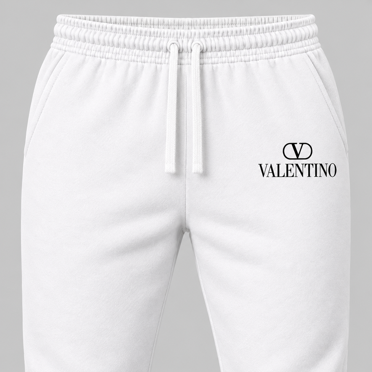 Men's Valentino Hoodie Joggers Set | Color: White | View 2