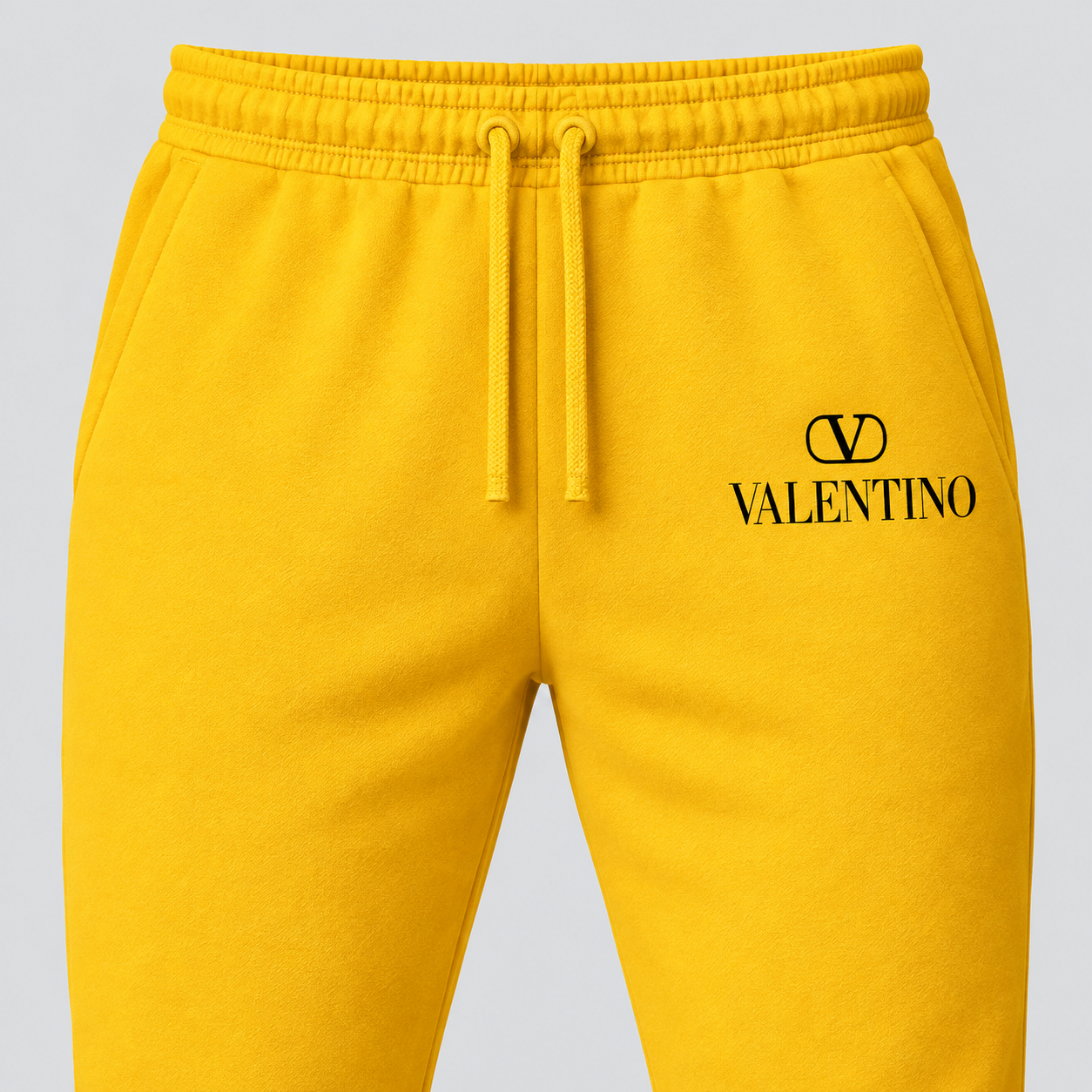 Men's Valentino Hoodie Joggers Set | Color: Yellow | View 2